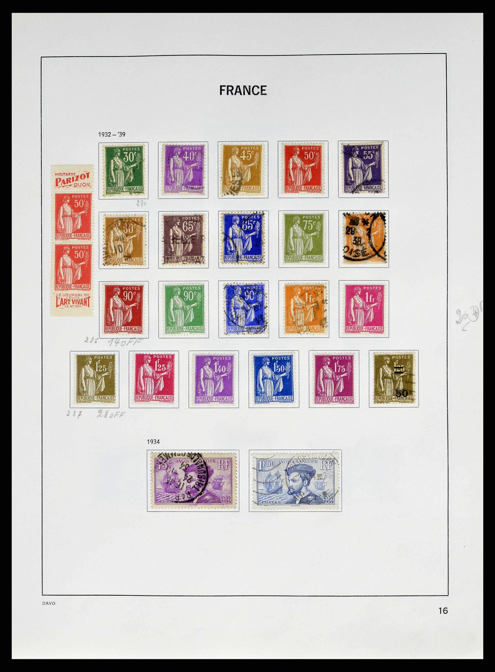 38645 0018 - Postzegelverzameling 38645 Frankrijk 1849-1983.