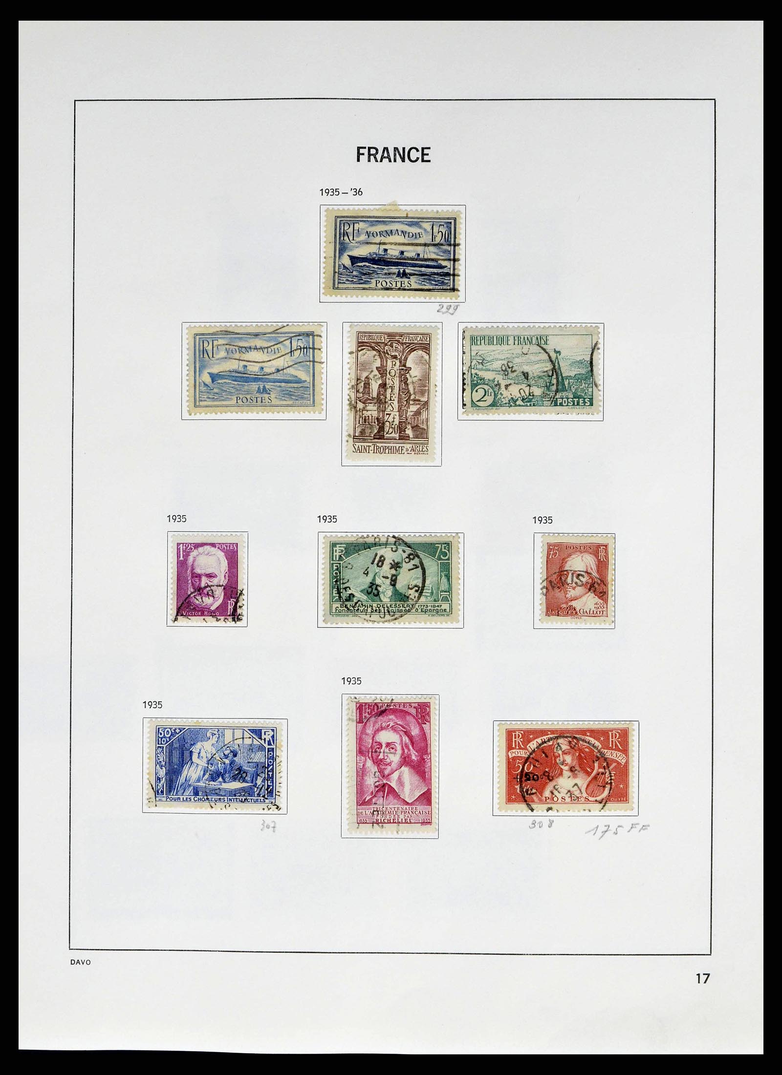 38645 0019 - Postzegelverzameling 38645 Frankrijk 1849-1983.