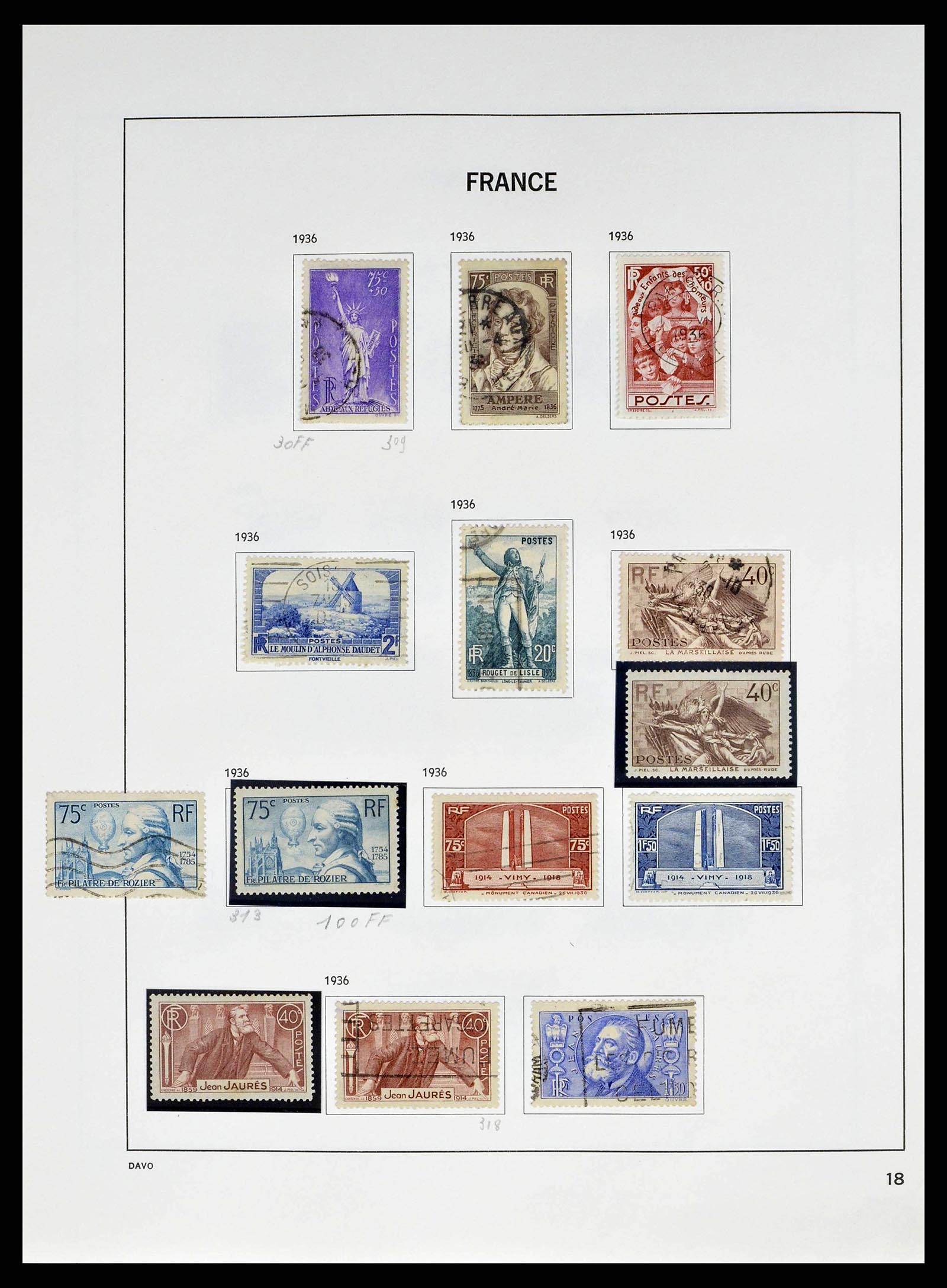 38645 0020 - Postzegelverzameling 38645 Frankrijk 1849-1983.