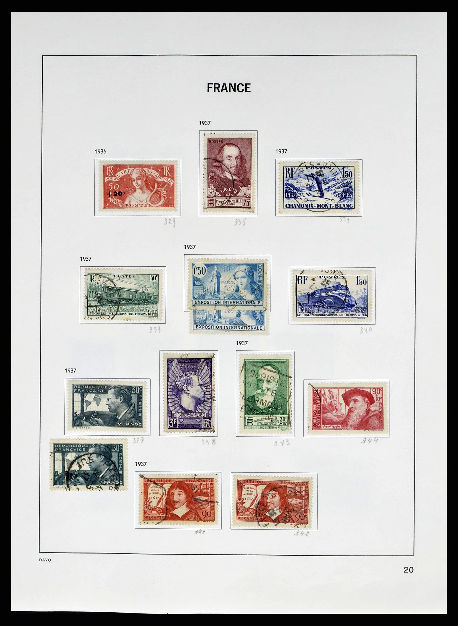 38645 0022 - Postzegelverzameling 38645 Frankrijk 1849-1983.