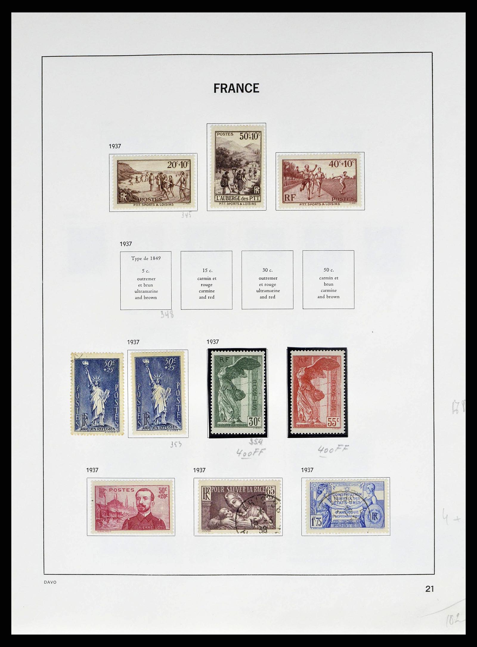 38645 0023 - Postzegelverzameling 38645 Frankrijk 1849-1983.