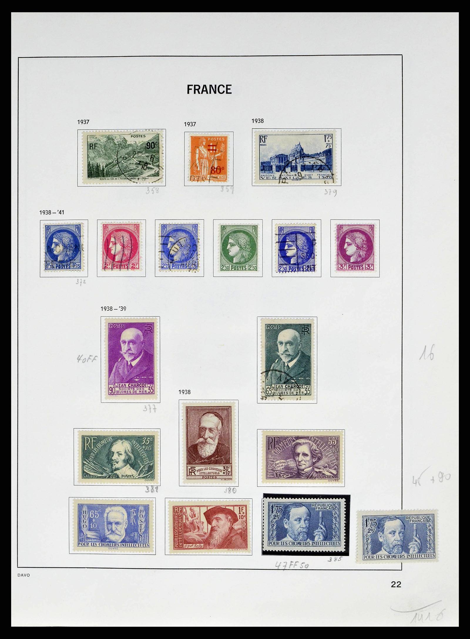 38645 0024 - Postzegelverzameling 38645 Frankrijk 1849-1983.