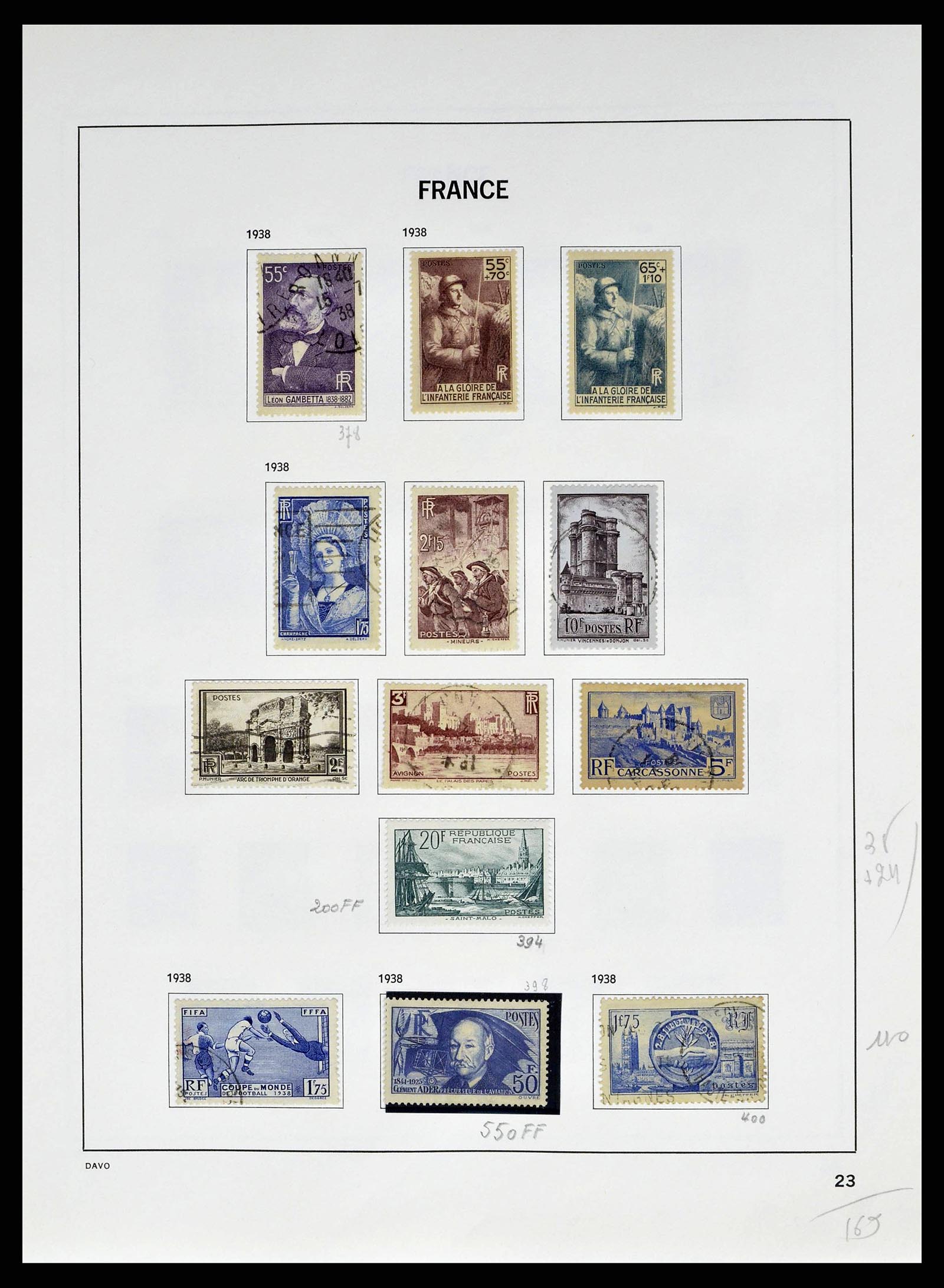 38645 0025 - Postzegelverzameling 38645 Frankrijk 1849-1983.