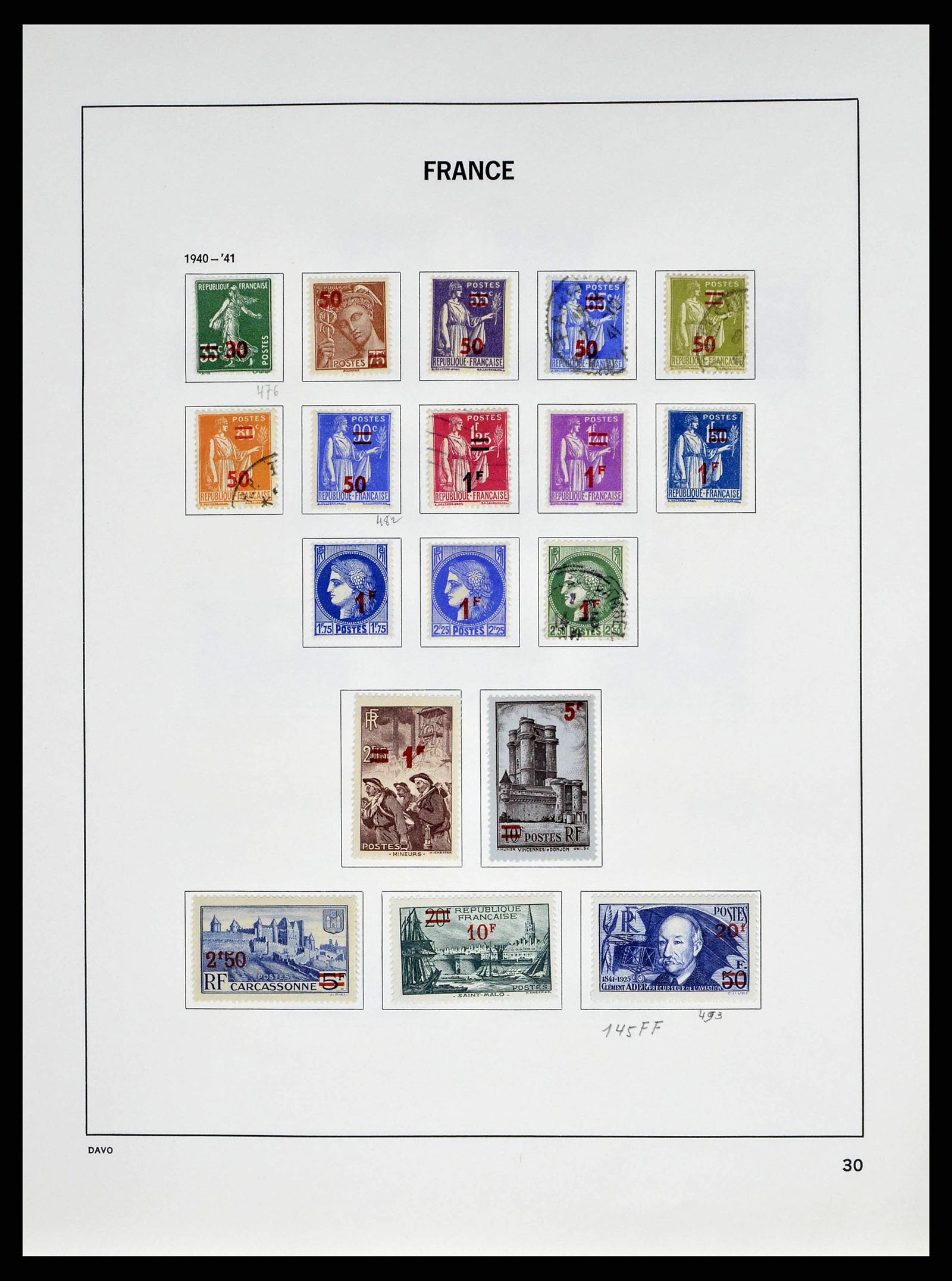 38645 0033 - Postzegelverzameling 38645 Frankrijk 1849-1983.