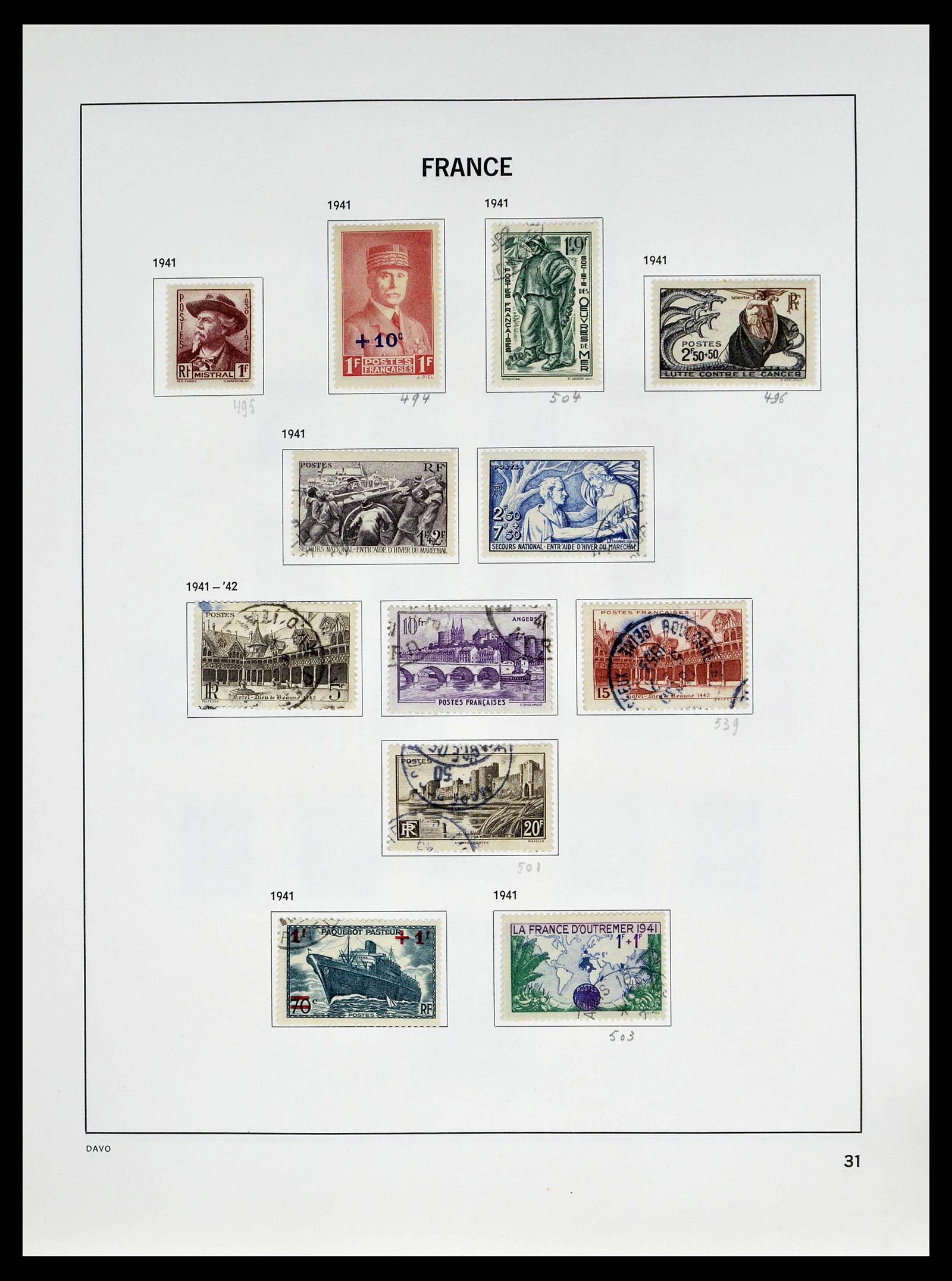 38645 0034 - Postzegelverzameling 38645 Frankrijk 1849-1983.