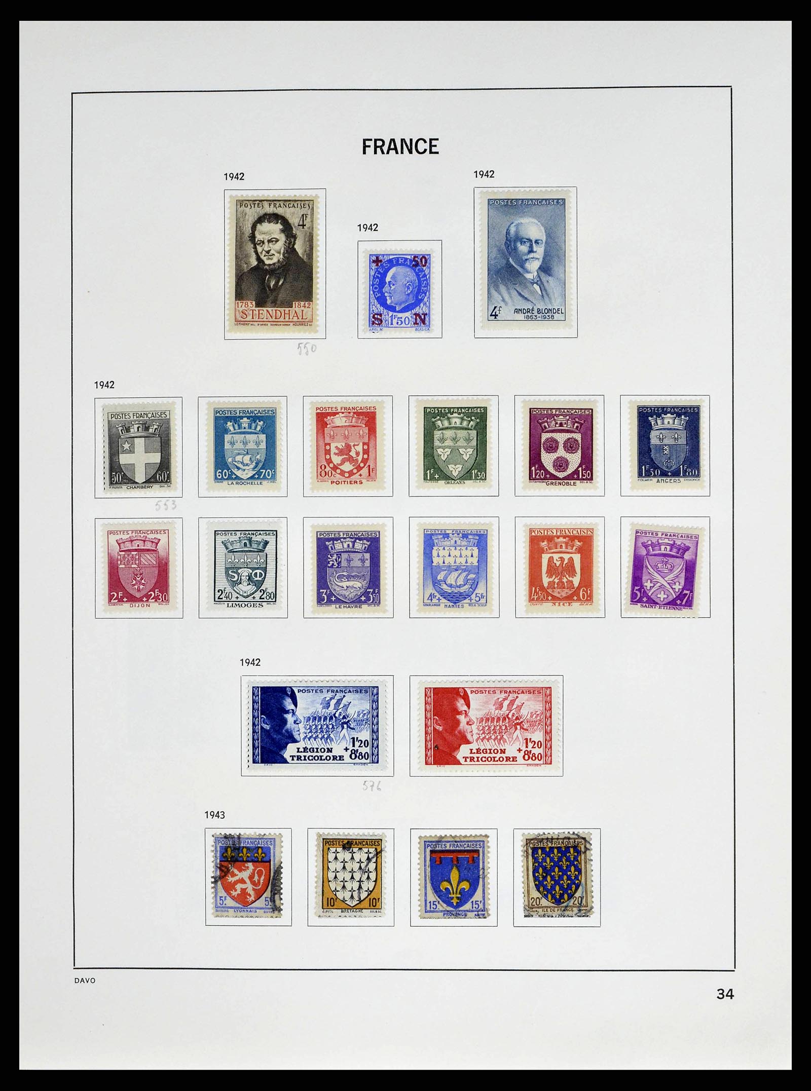 38645 0037 - Postzegelverzameling 38645 Frankrijk 1849-1983.