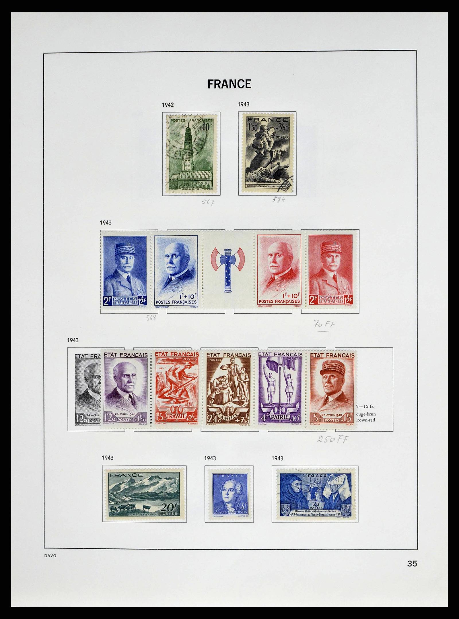 38645 0038 - Postzegelverzameling 38645 Frankrijk 1849-1983.
