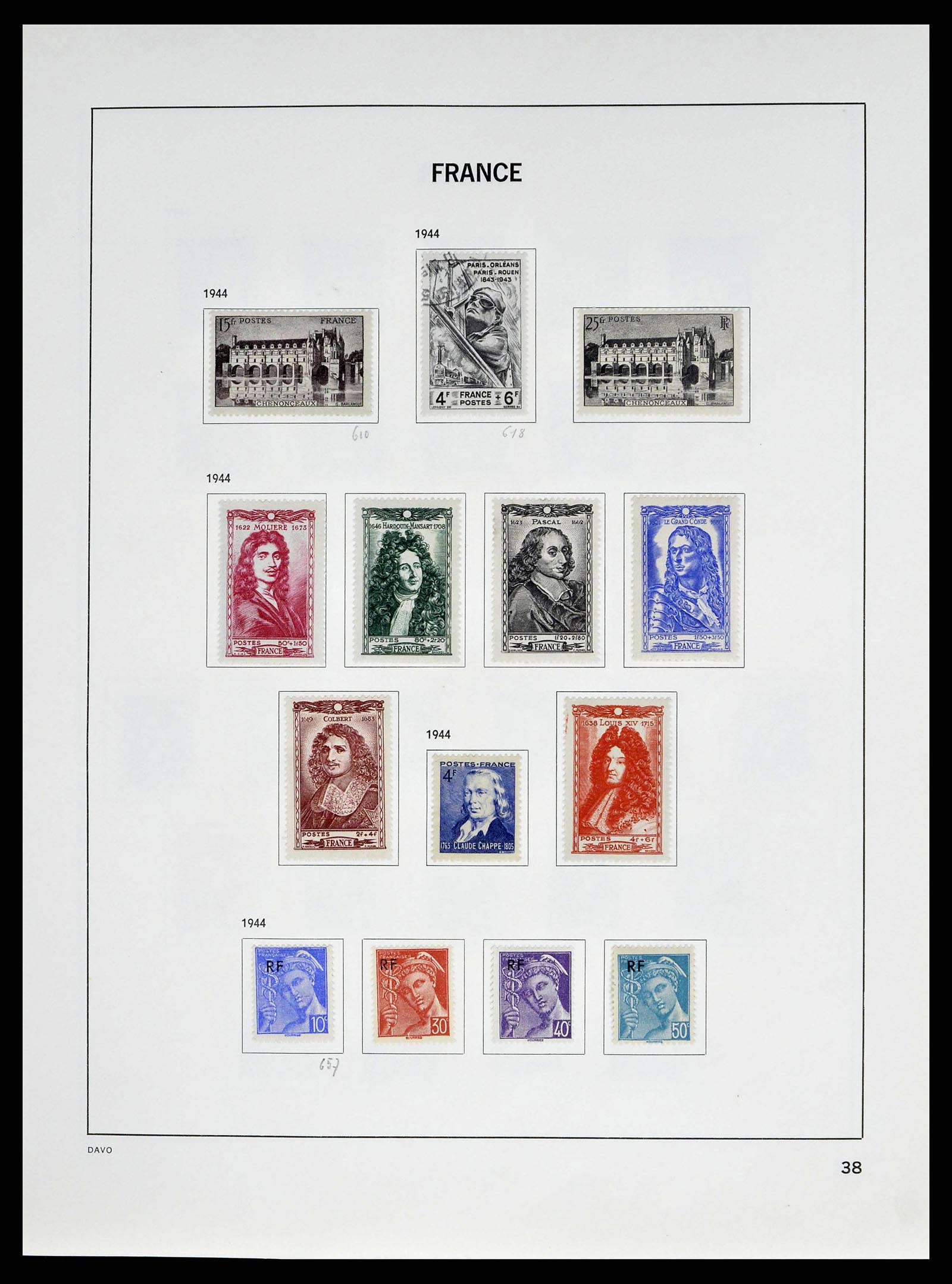 38645 0041 - Postzegelverzameling 38645 Frankrijk 1849-1983.