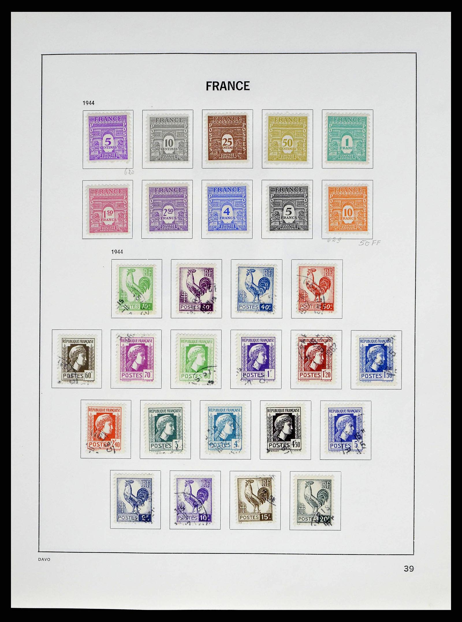 38645 0042 - Postzegelverzameling 38645 Frankrijk 1849-1983.