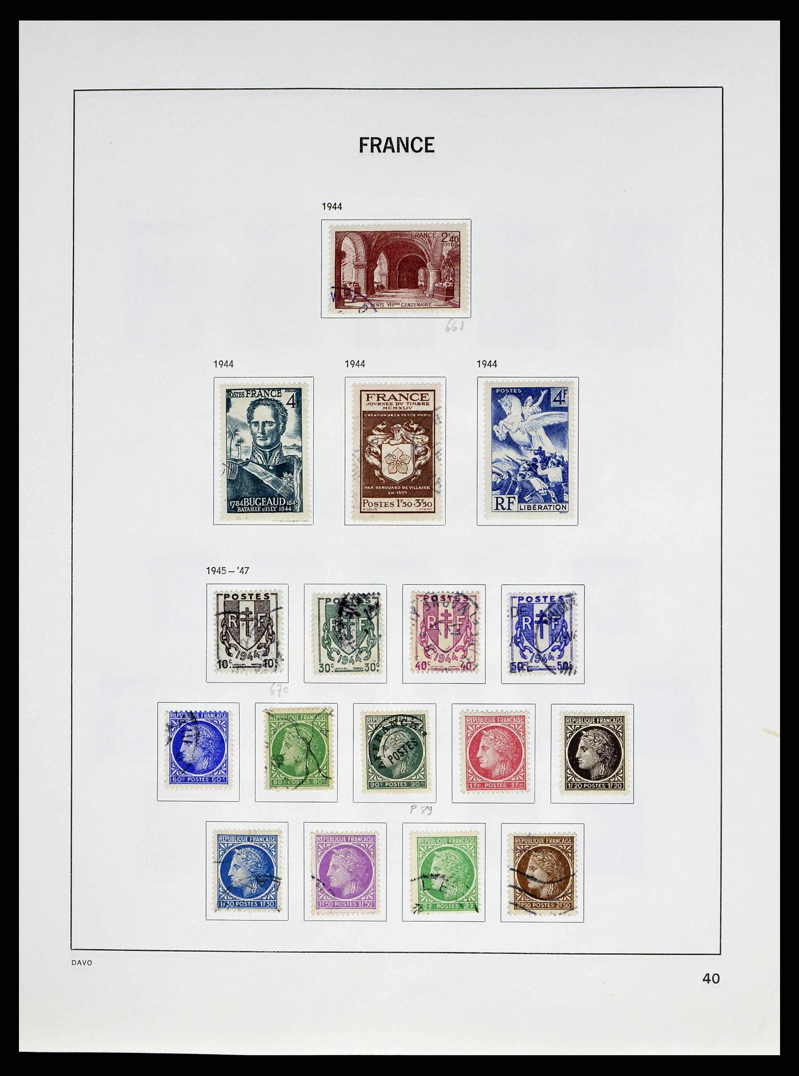 38645 0043 - Postzegelverzameling 38645 Frankrijk 1849-1983.