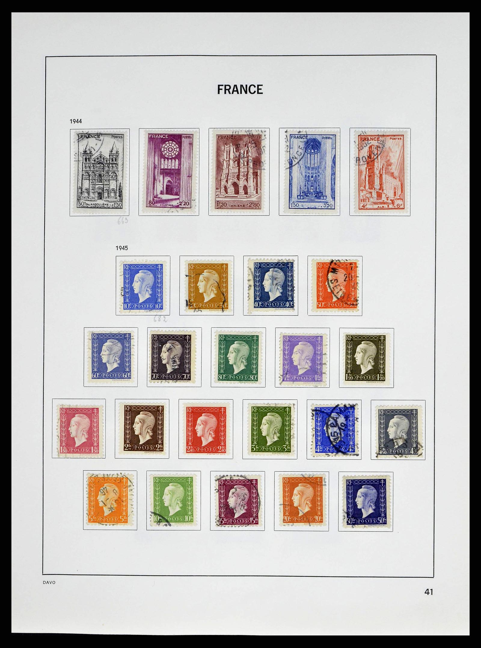 38645 0044 - Postzegelverzameling 38645 Frankrijk 1849-1983.