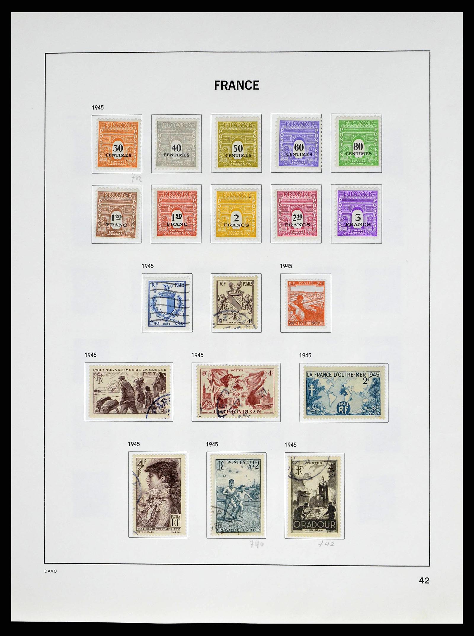 38645 0045 - Postzegelverzameling 38645 Frankrijk 1849-1983.