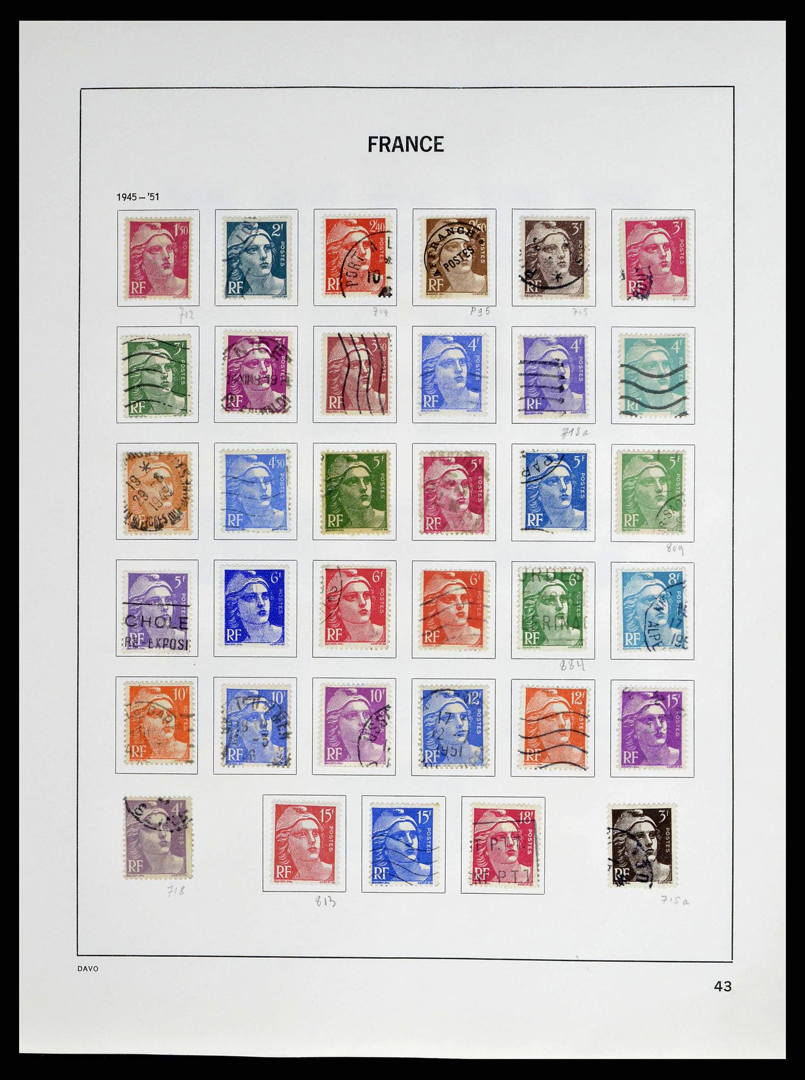 38645 0046 - Postzegelverzameling 38645 Frankrijk 1849-1983.