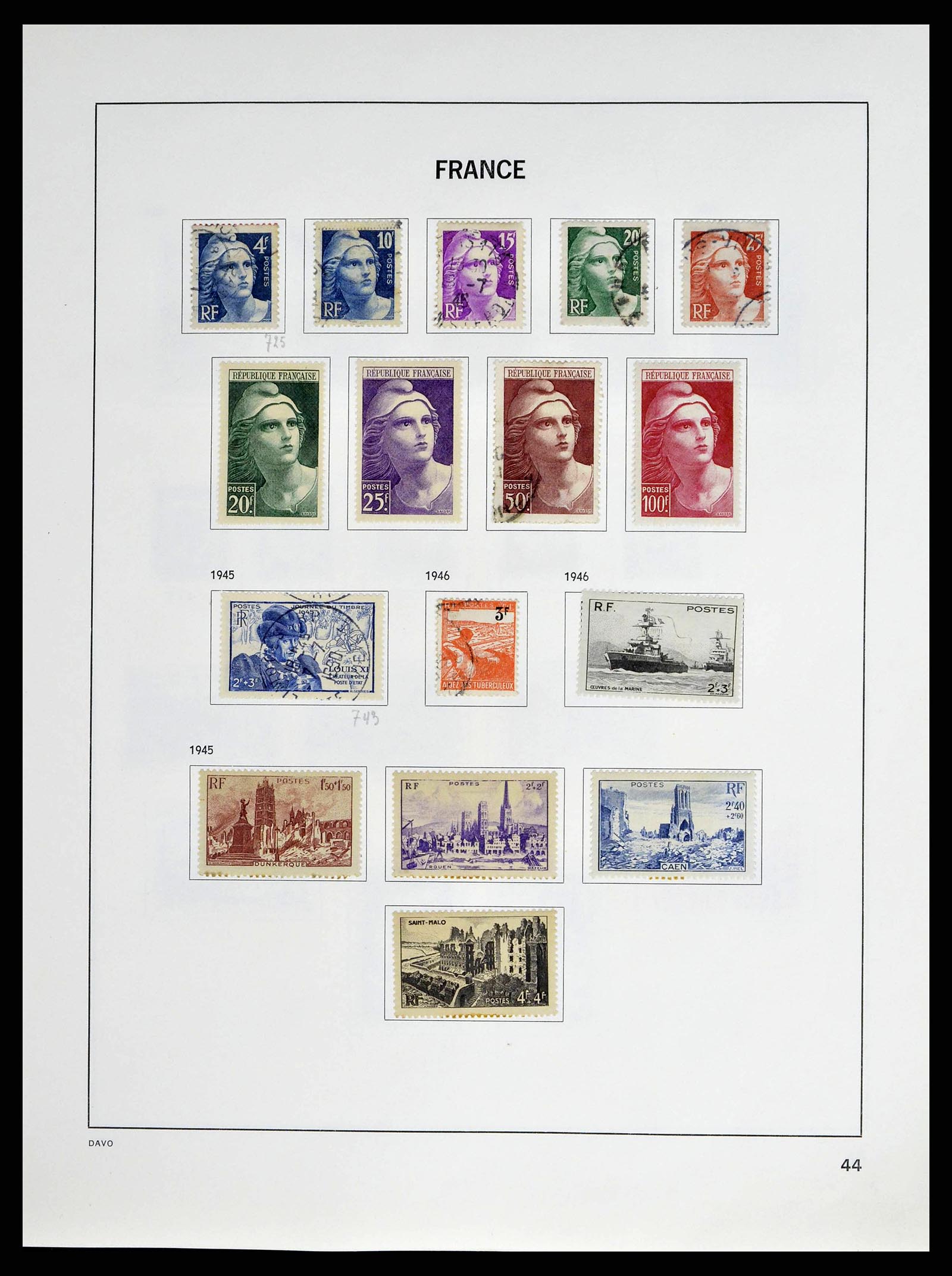 38645 0047 - Postzegelverzameling 38645 Frankrijk 1849-1983.