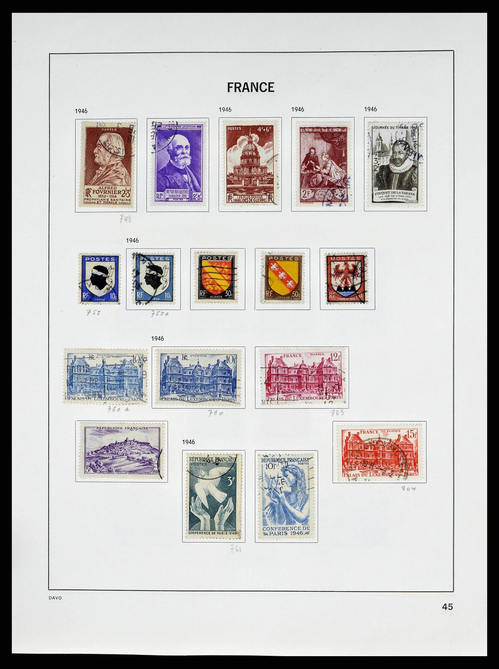 38645 0048 - Stamp collection 38645 France 1849-1983.