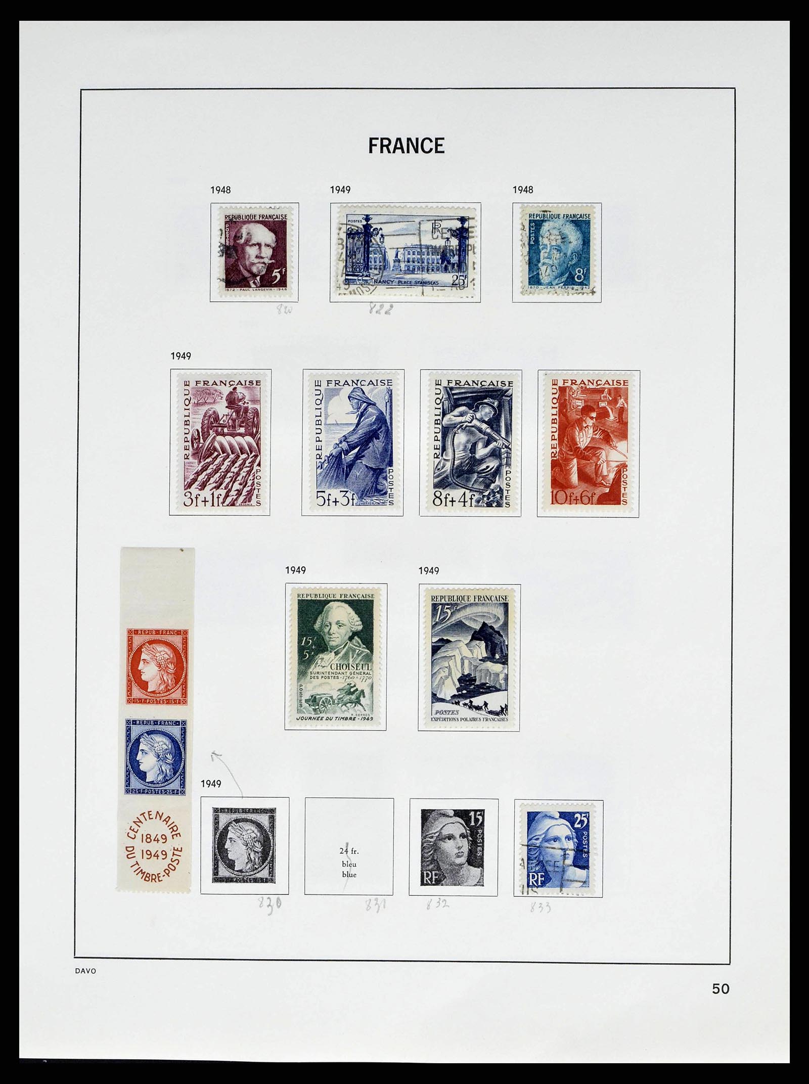 38645 0053 - Postzegelverzameling 38645 Frankrijk 1849-1983.
