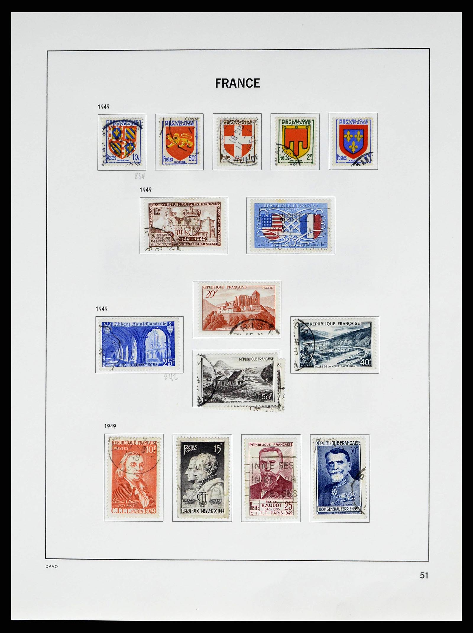 38645 0054 - Postzegelverzameling 38645 Frankrijk 1849-1983.