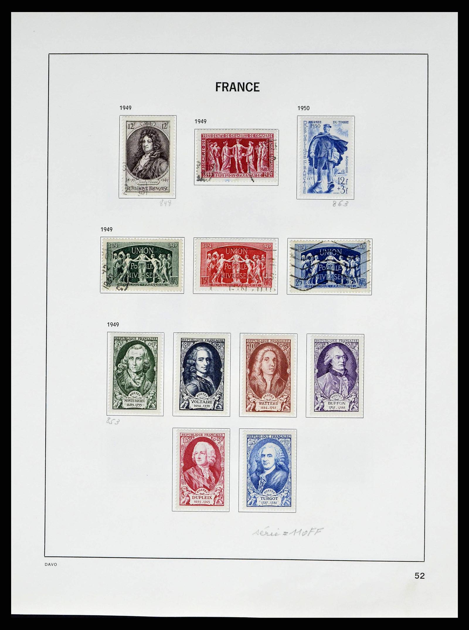 38645 0055 - Postzegelverzameling 38645 Frankrijk 1849-1983.