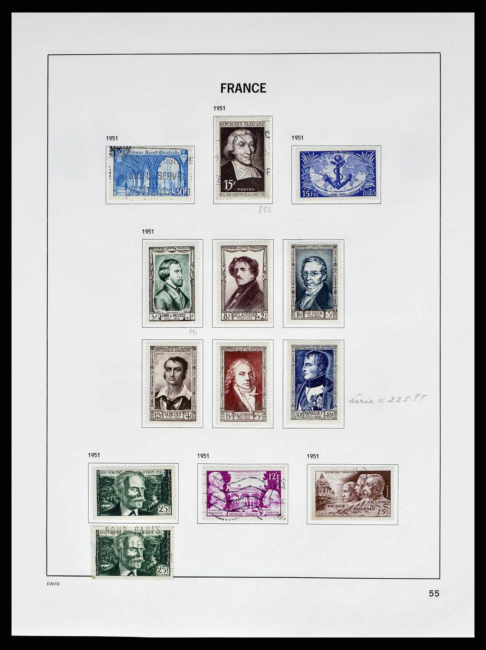38645 0058 - Postzegelverzameling 38645 Frankrijk 1849-1983.