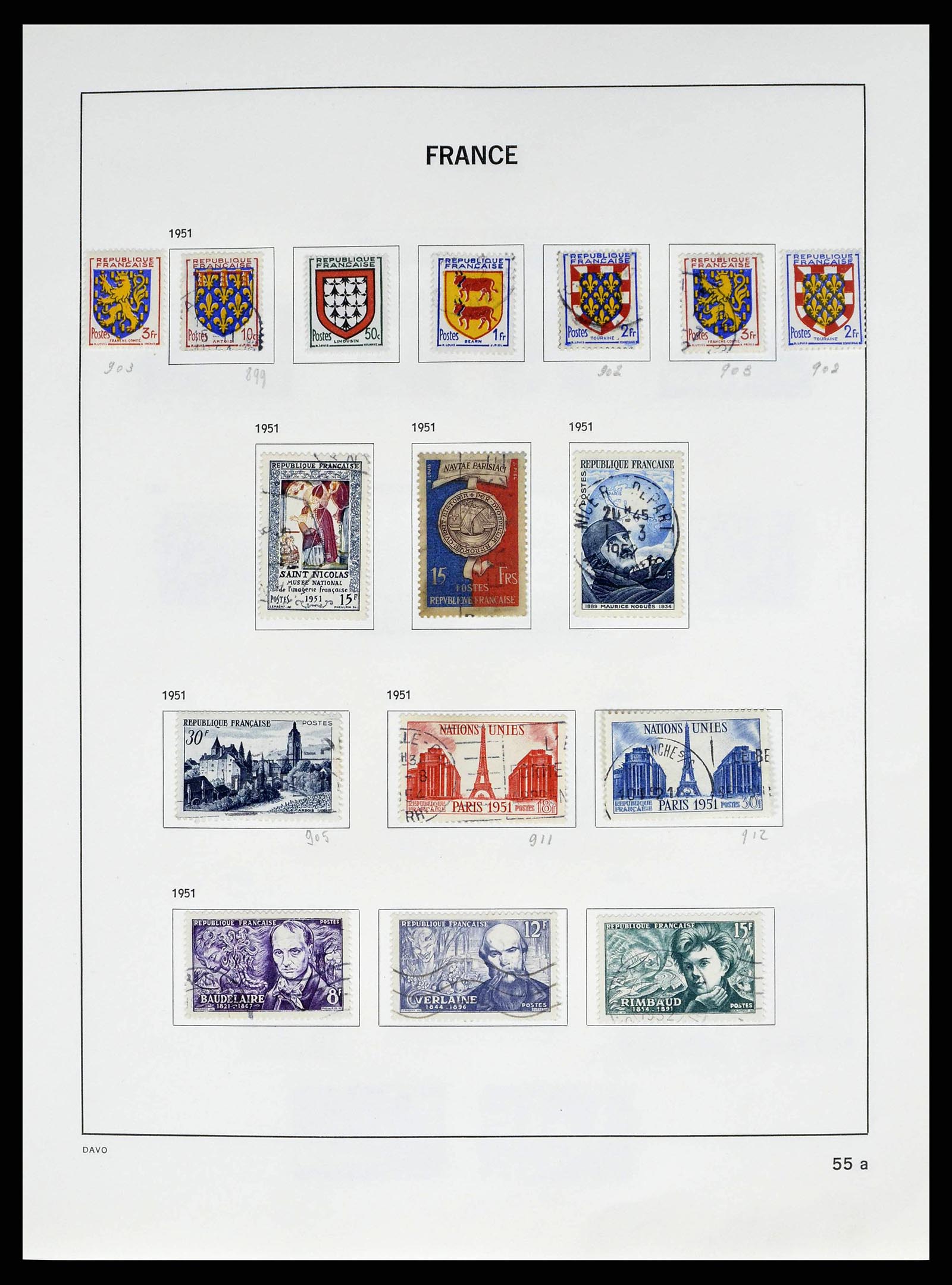 38645 0059 - Postzegelverzameling 38645 Frankrijk 1849-1983.