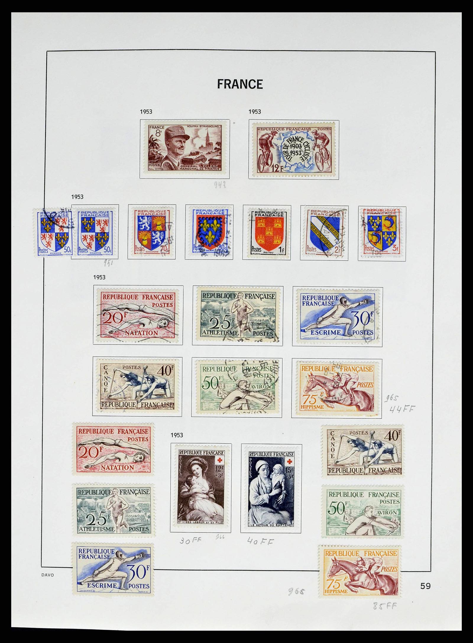 38645 0063 - Stamp collection 38645 France 1849-1983.