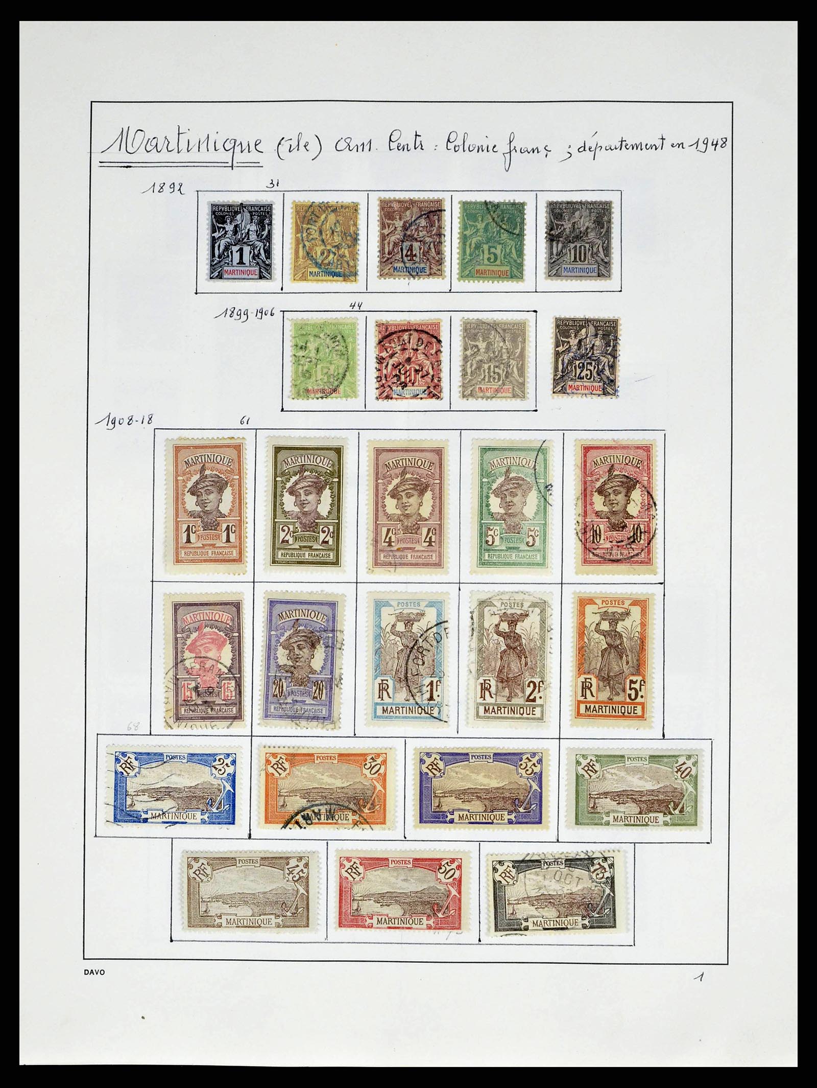 38645 0189 - Postzegelverzameling 38645 Frankrijk 1849-1983.