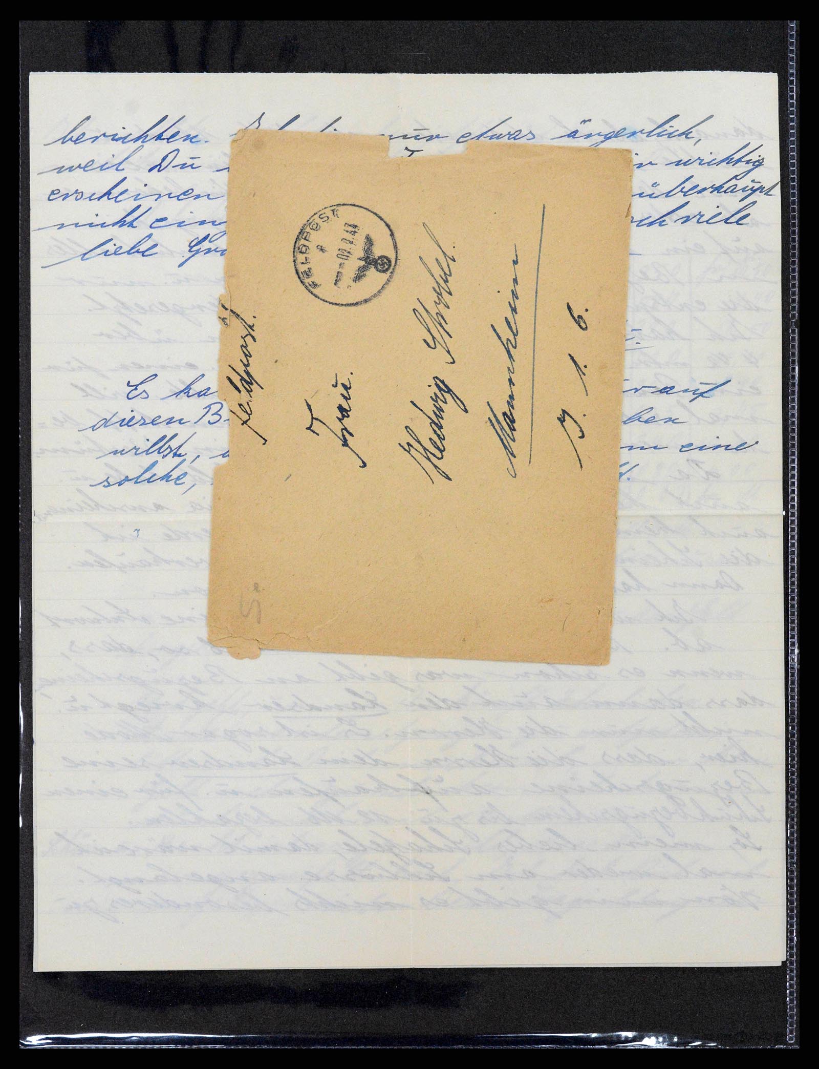 38646 0012 - Postzegelverzameling 38646 Duitsland brieven en kaarten 1940-1945.