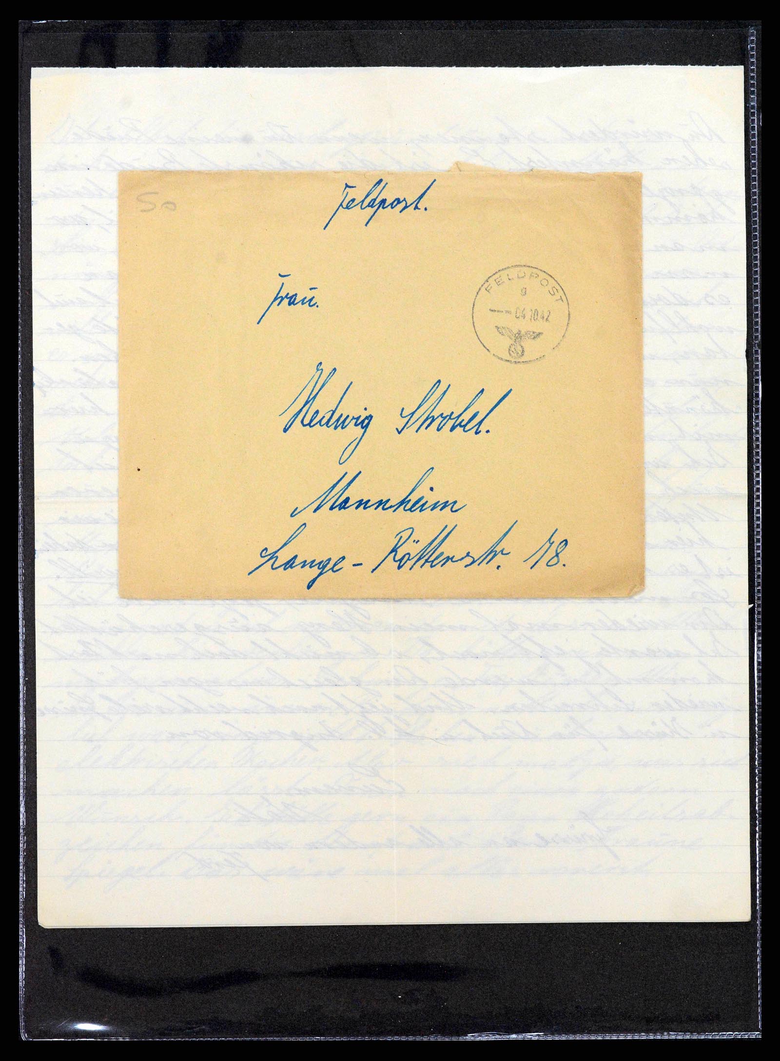 38646 0024 - Postzegelverzameling 38646 Duitsland brieven en kaarten 1940-1945.