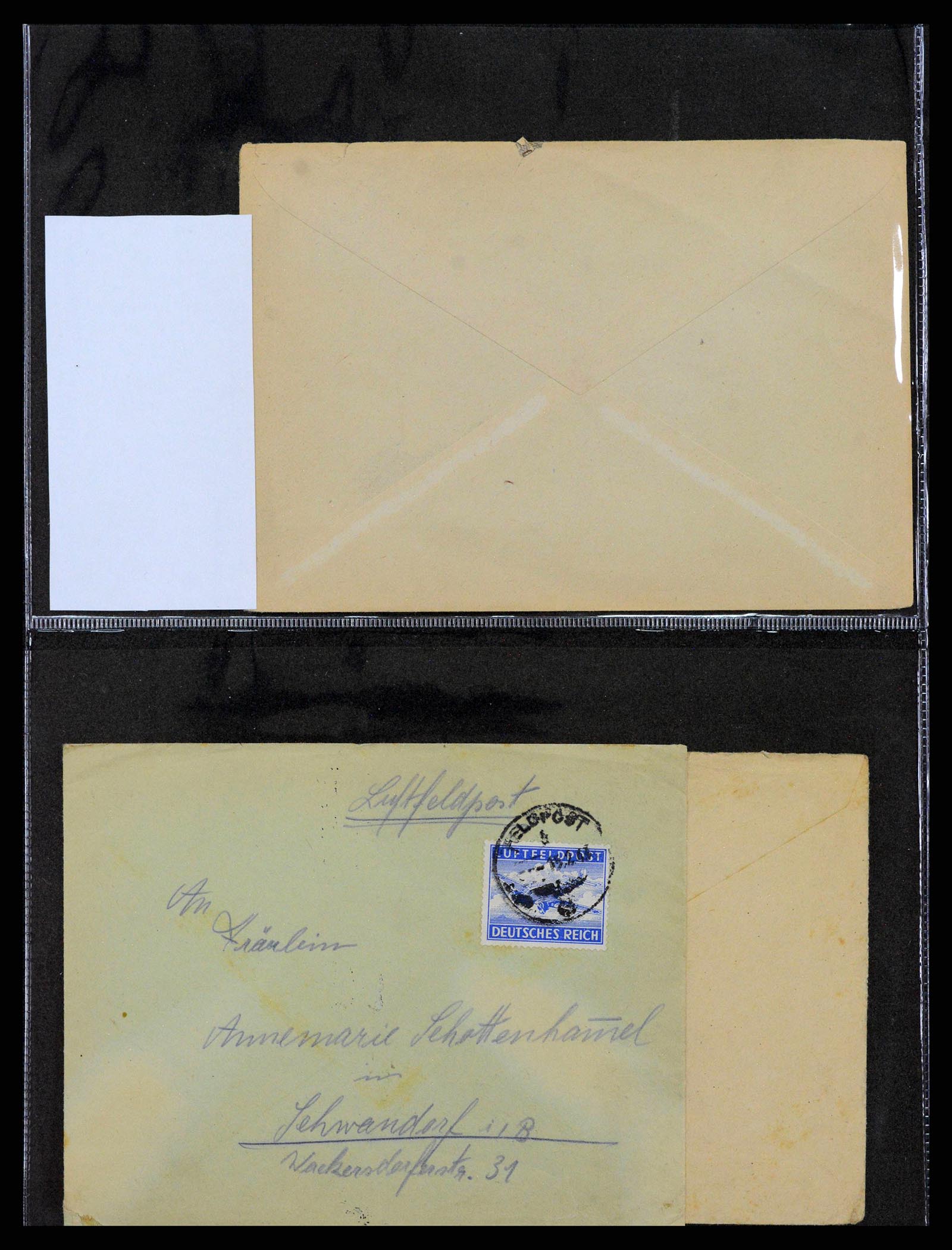 38646 0038 - Postzegelverzameling 38646 Duitsland brieven en kaarten 1940-1945.