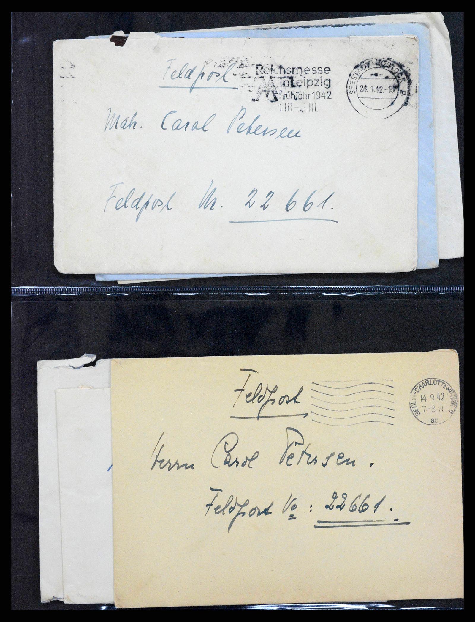 38646 0048 - Postzegelverzameling 38646 Duitsland brieven en kaarten 1940-1945.