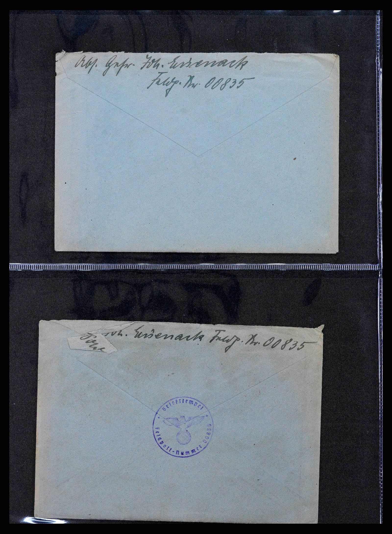 38646 0051 - Postzegelverzameling 38646 Duitsland brieven en kaarten 1940-1945.