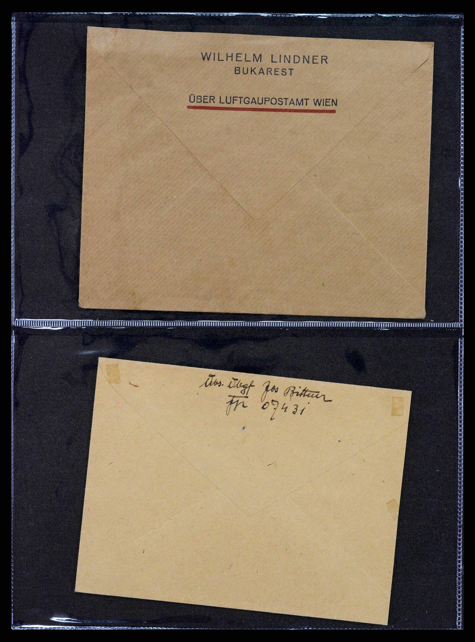 38646 0061 - Postzegelverzameling 38646 Duitsland brieven en kaarten 1940-1945.