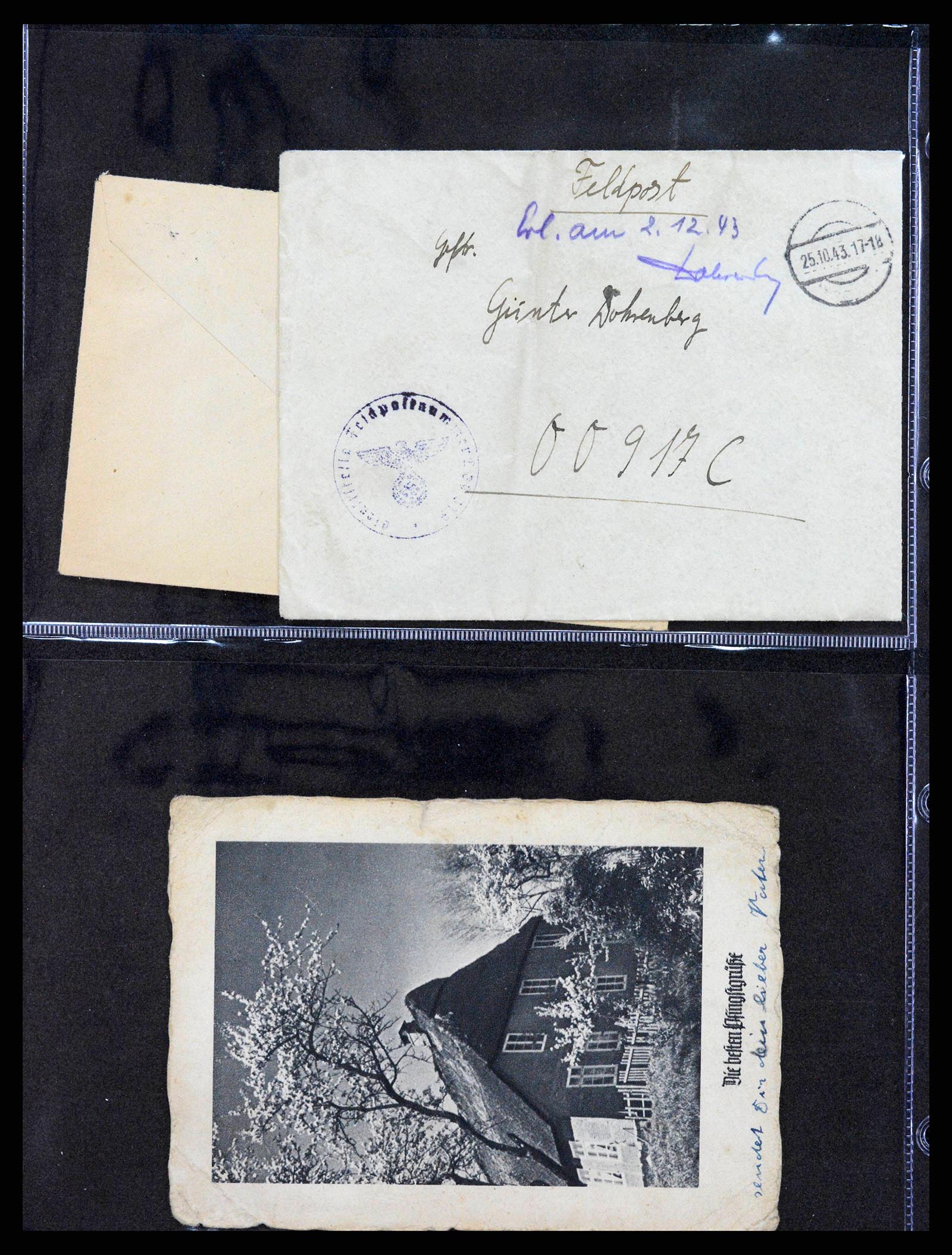 38646 0069 - Postzegelverzameling 38646 Duitsland brieven en kaarten 1940-1945.