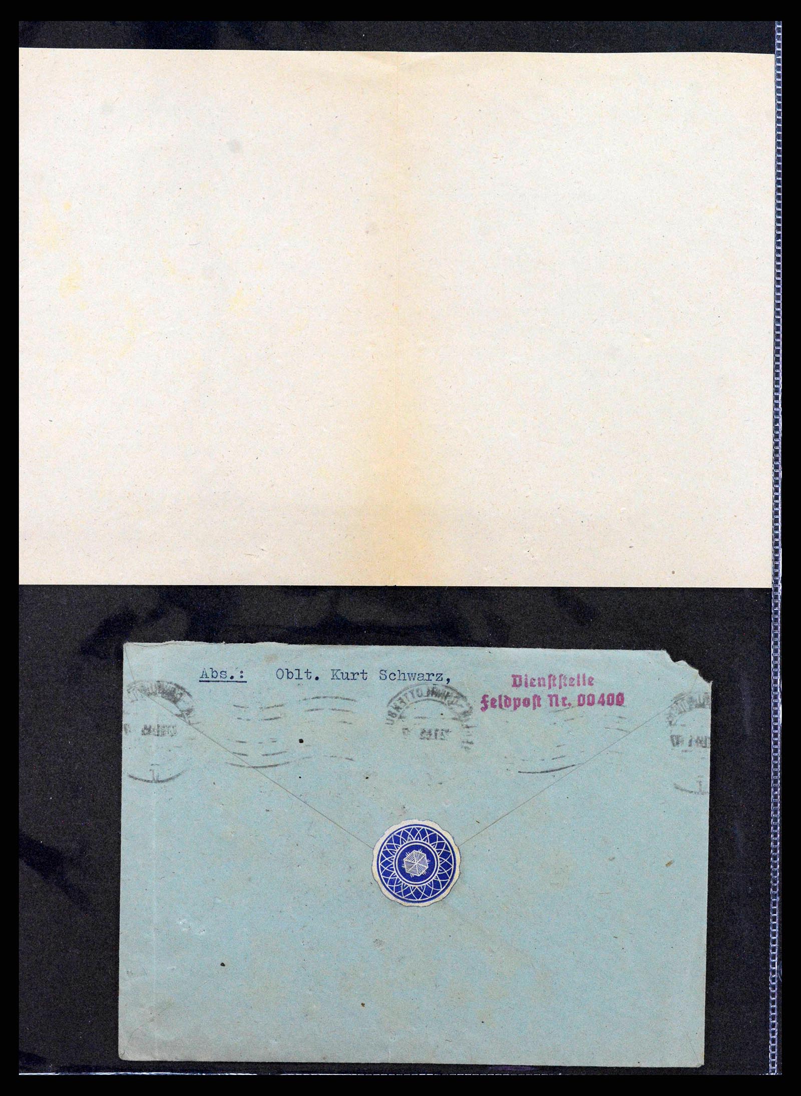 38646 0073 - Postzegelverzameling 38646 Duitsland brieven en kaarten 1940-1945.