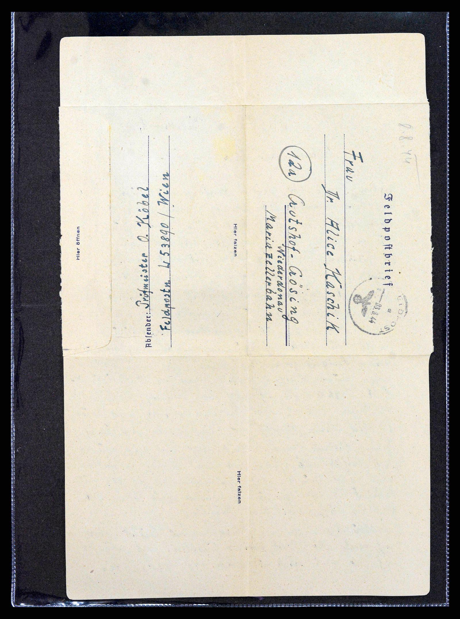 38646 0081 - Postzegelverzameling 38646 Duitsland brieven en kaarten 1940-1945.