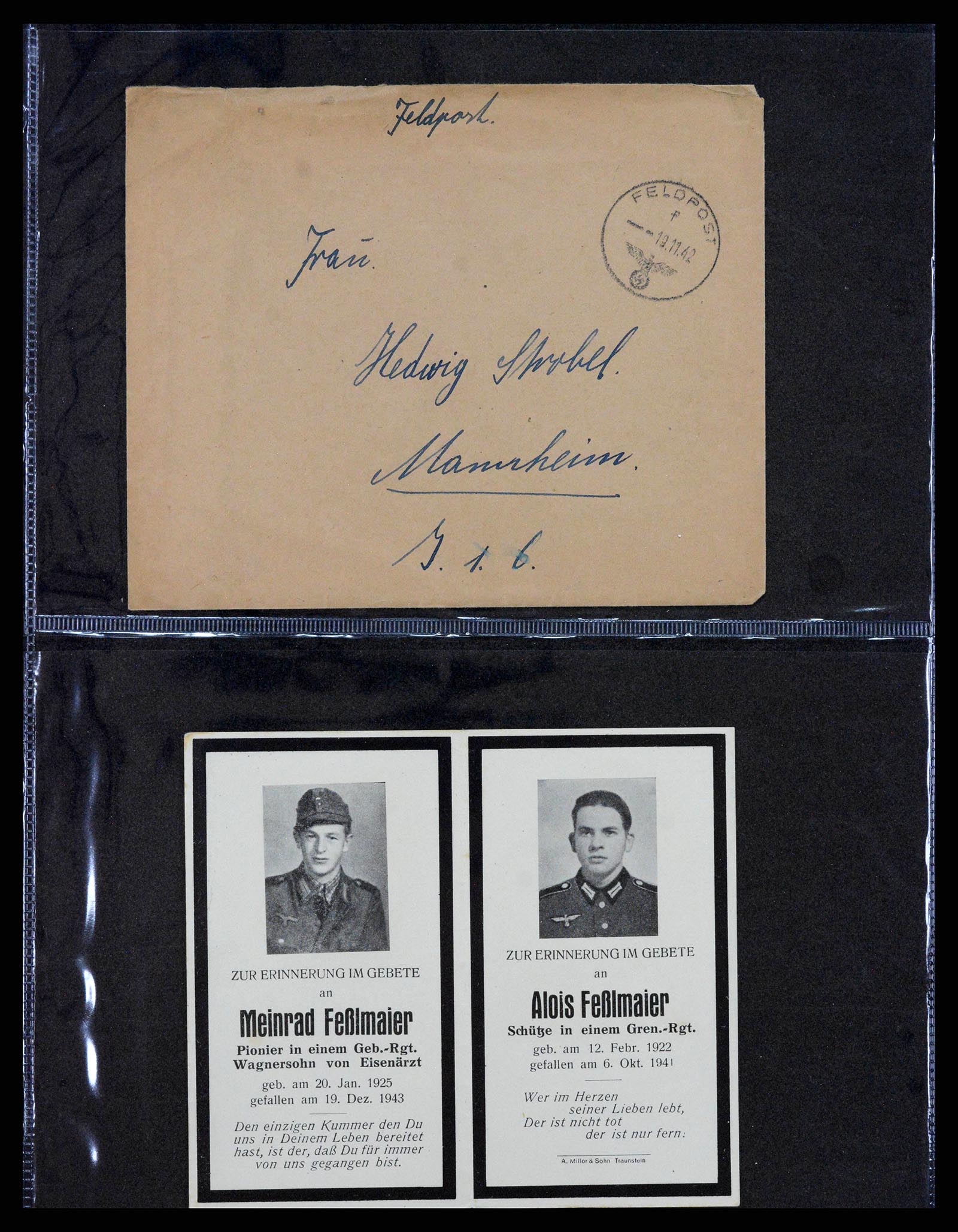 38646 0082 - Postzegelverzameling 38646 Duitsland brieven en kaarten 1940-1945.
