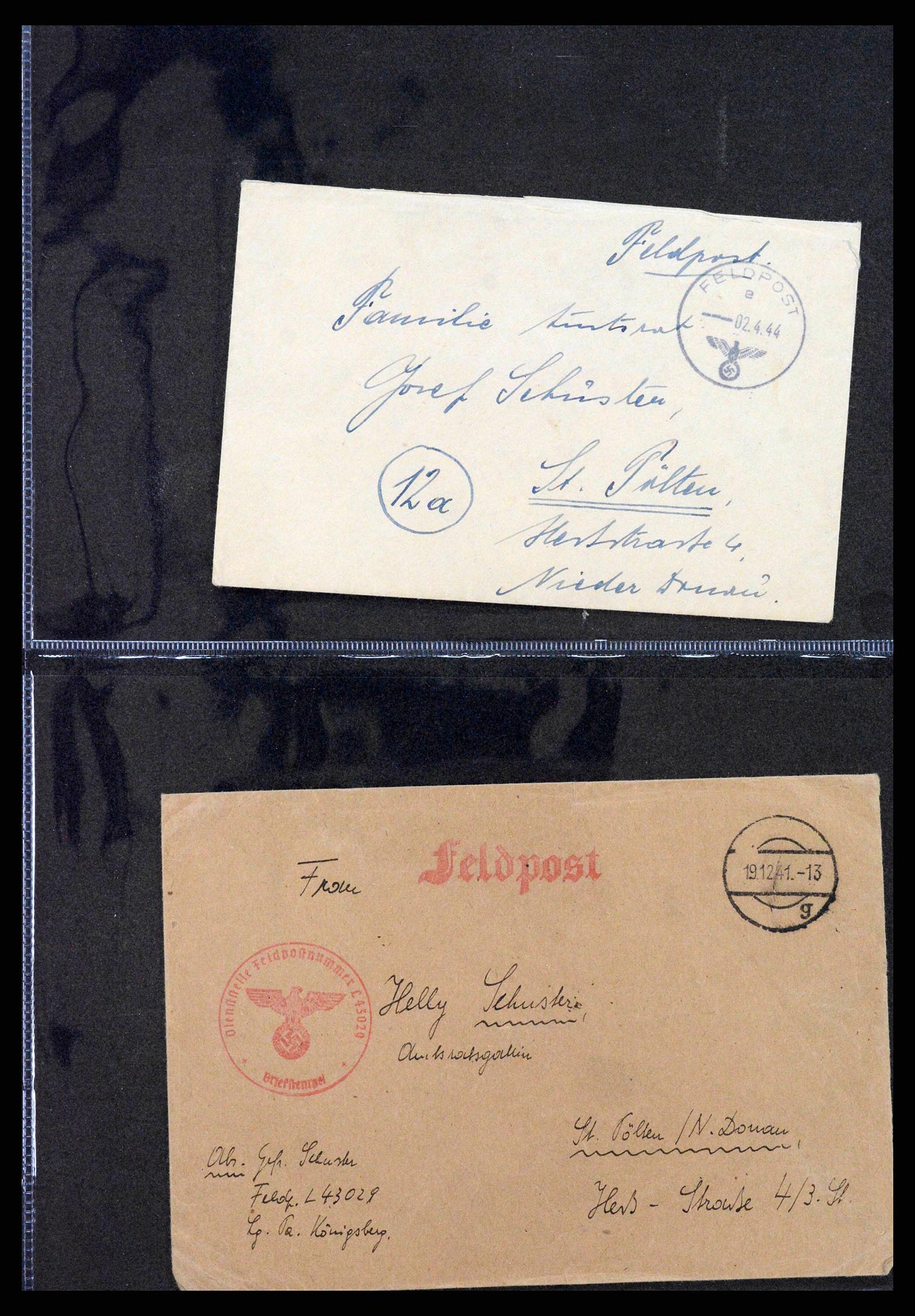 38646 0088 - Postzegelverzameling 38646 Duitsland brieven en kaarten 1940-1945.