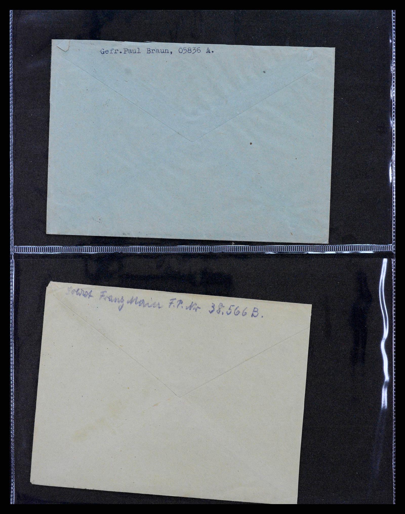 38646 0103 - Postzegelverzameling 38646 Duitsland brieven en kaarten 1940-1945.