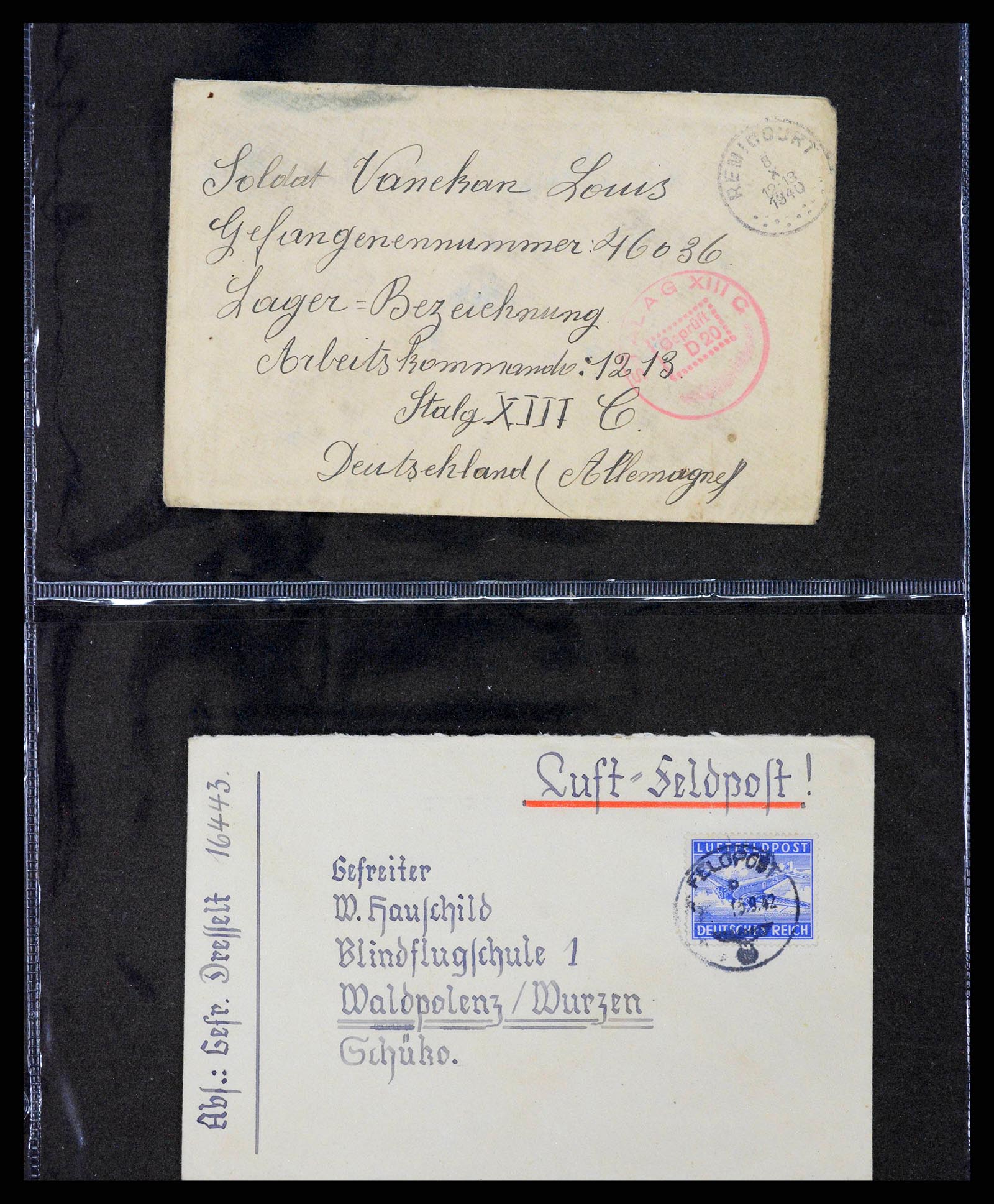 38646 0106 - Postzegelverzameling 38646 Duitsland brieven en kaarten 1940-1945.