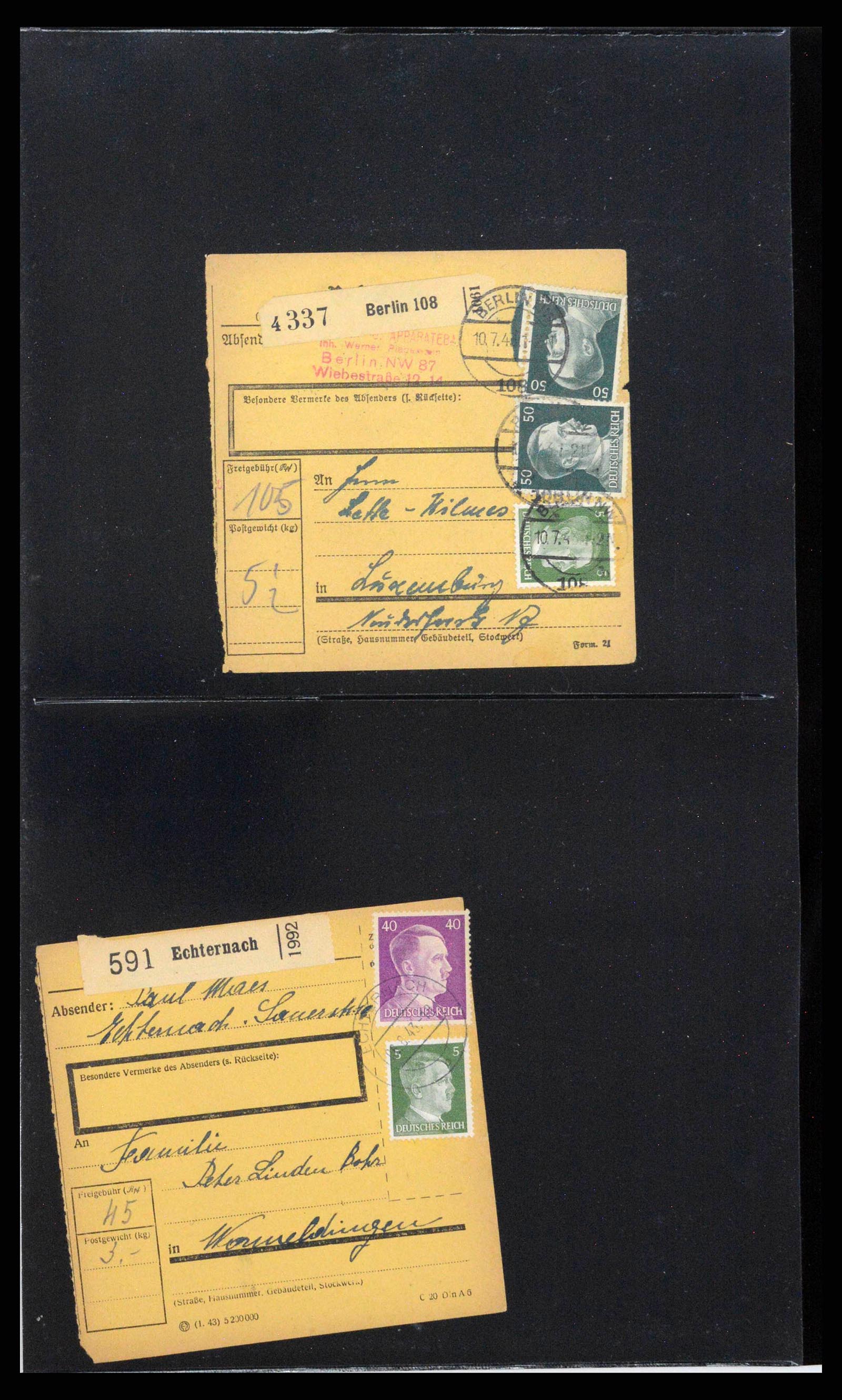 38646 0112 - Postzegelverzameling 38646 Duitsland brieven en kaarten 1940-1945.