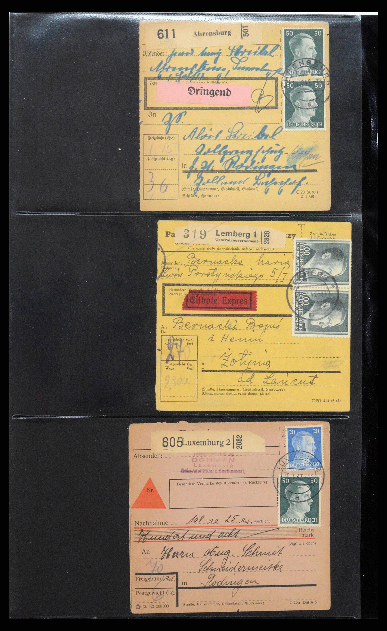38646 0116 - Postzegelverzameling 38646 Duitsland brieven en kaarten 1940-1945.