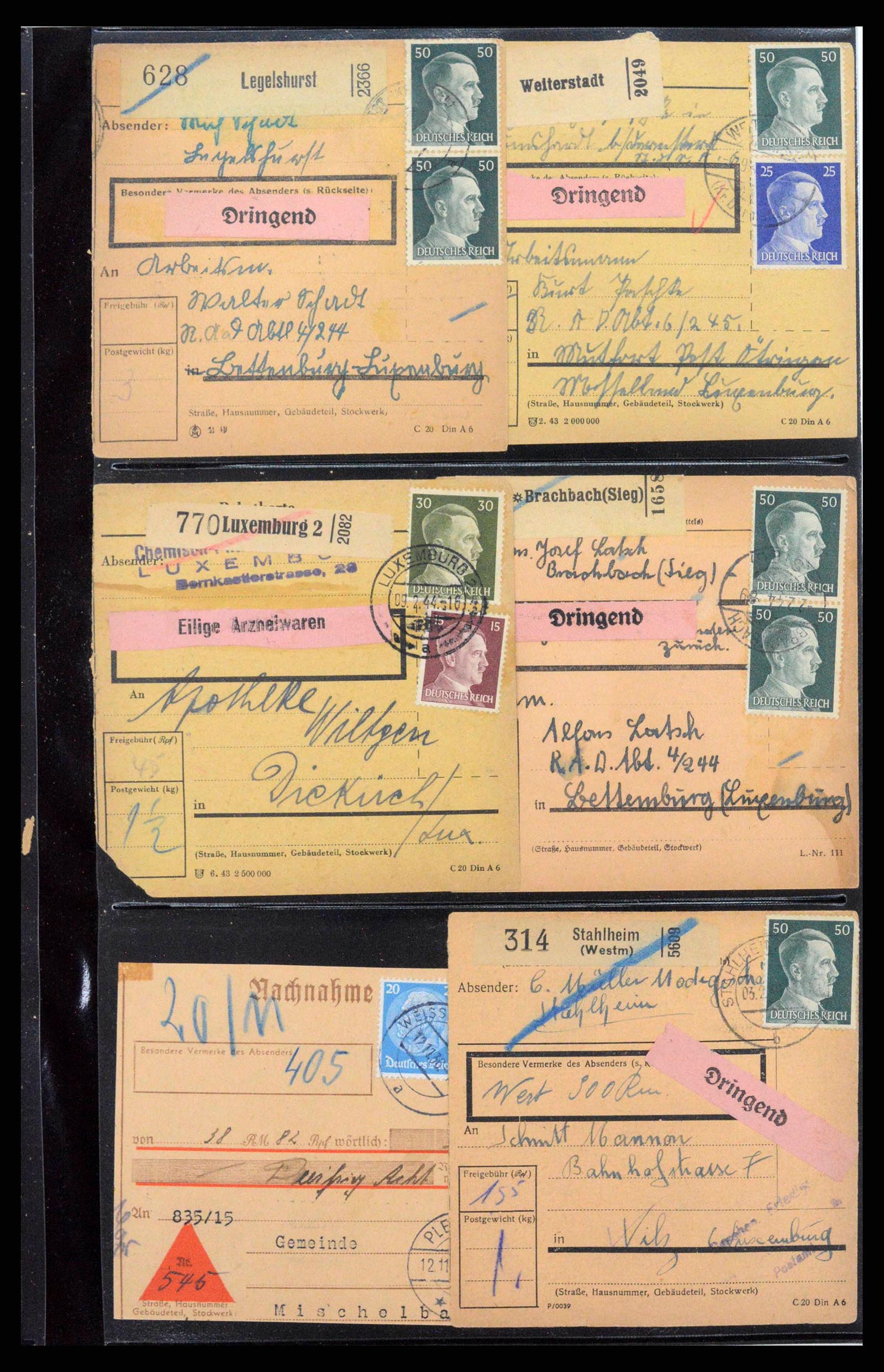 38646 0119 - Postzegelverzameling 38646 Duitsland brieven en kaarten 1940-1945.