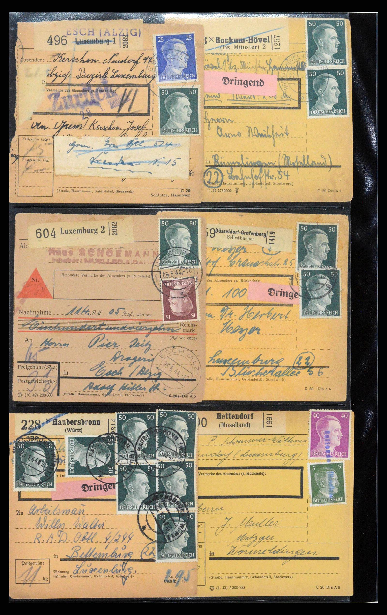 38646 0120 - Postzegelverzameling 38646 Duitsland brieven en kaarten 1940-1945.
