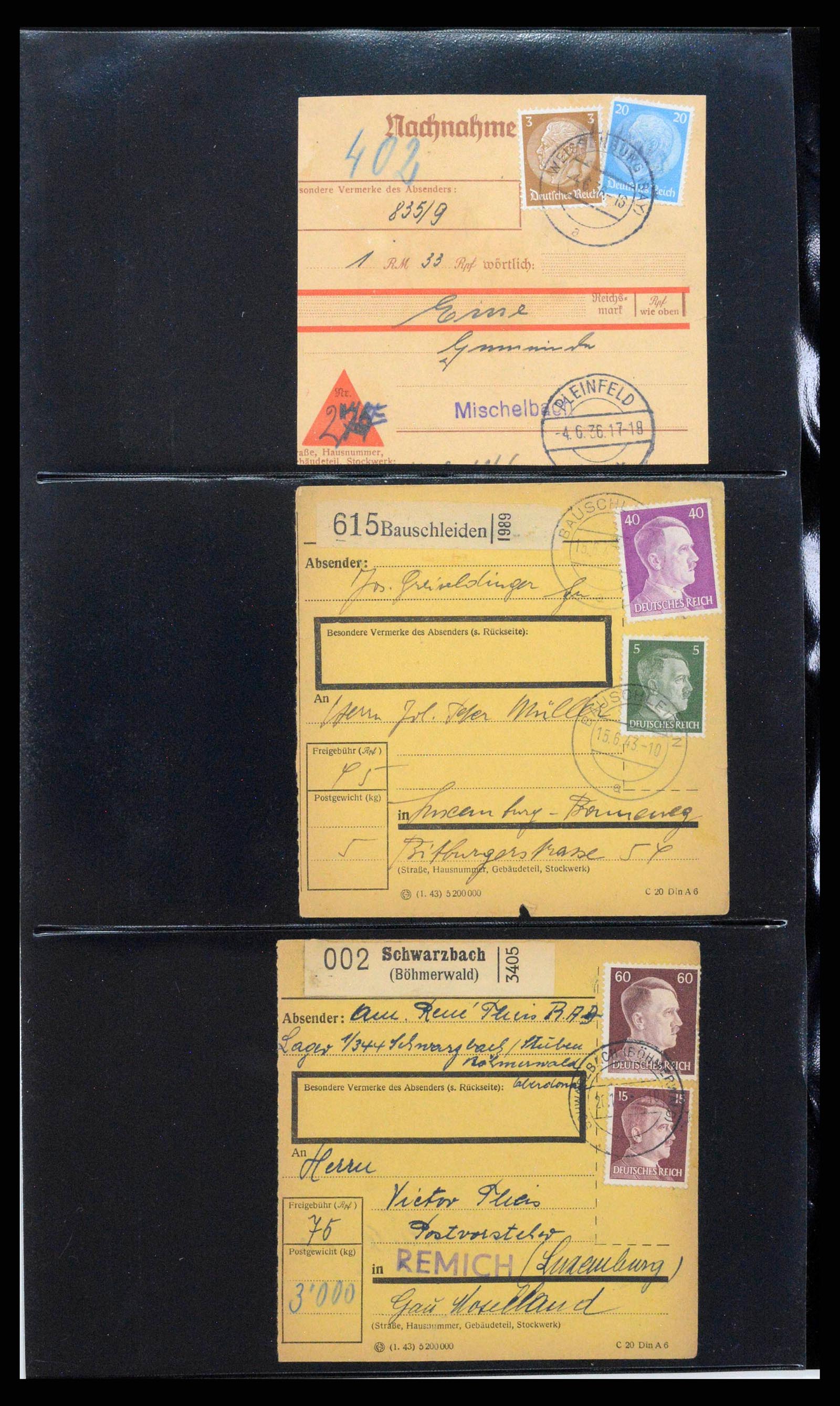 38646 0126 - Postzegelverzameling 38646 Duitsland brieven en kaarten 1940-1945.