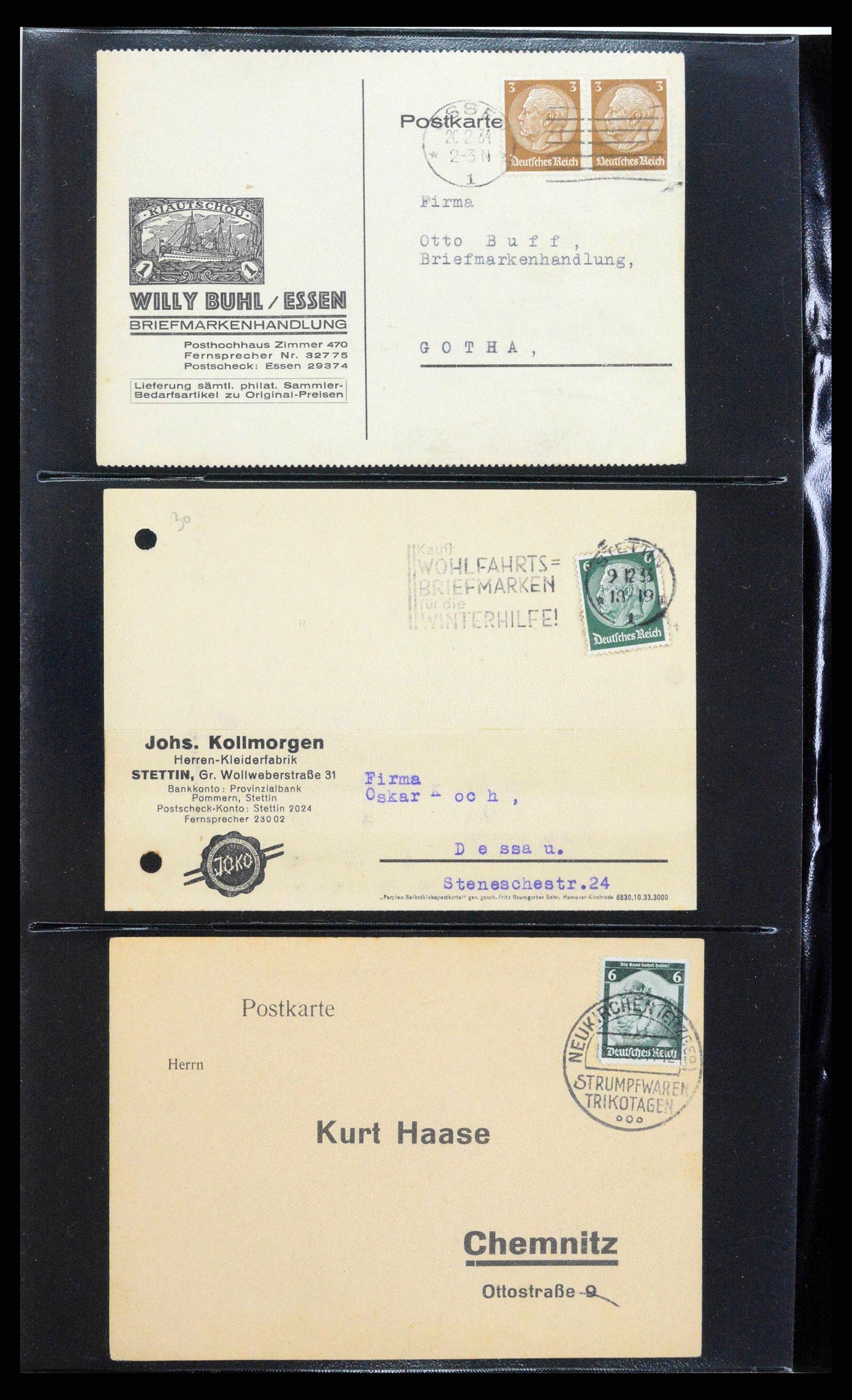 38646 0128 - Postzegelverzameling 38646 Duitsland brieven en kaarten 1940-1945.