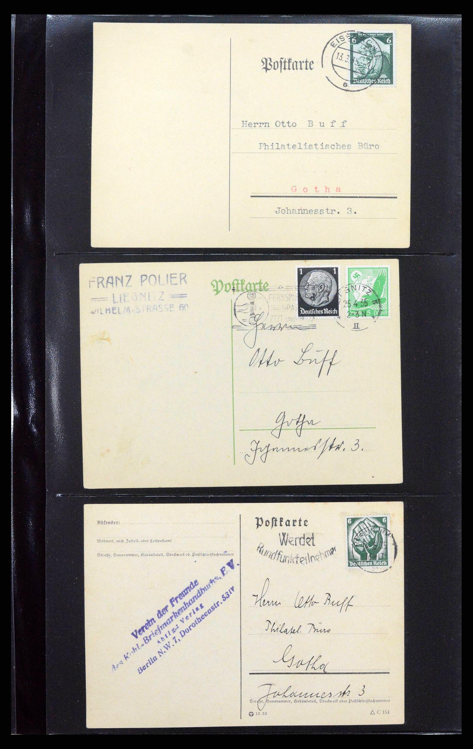 38646 0129 - Stamp collection 38646 Germany covers and cards 1940-1945.