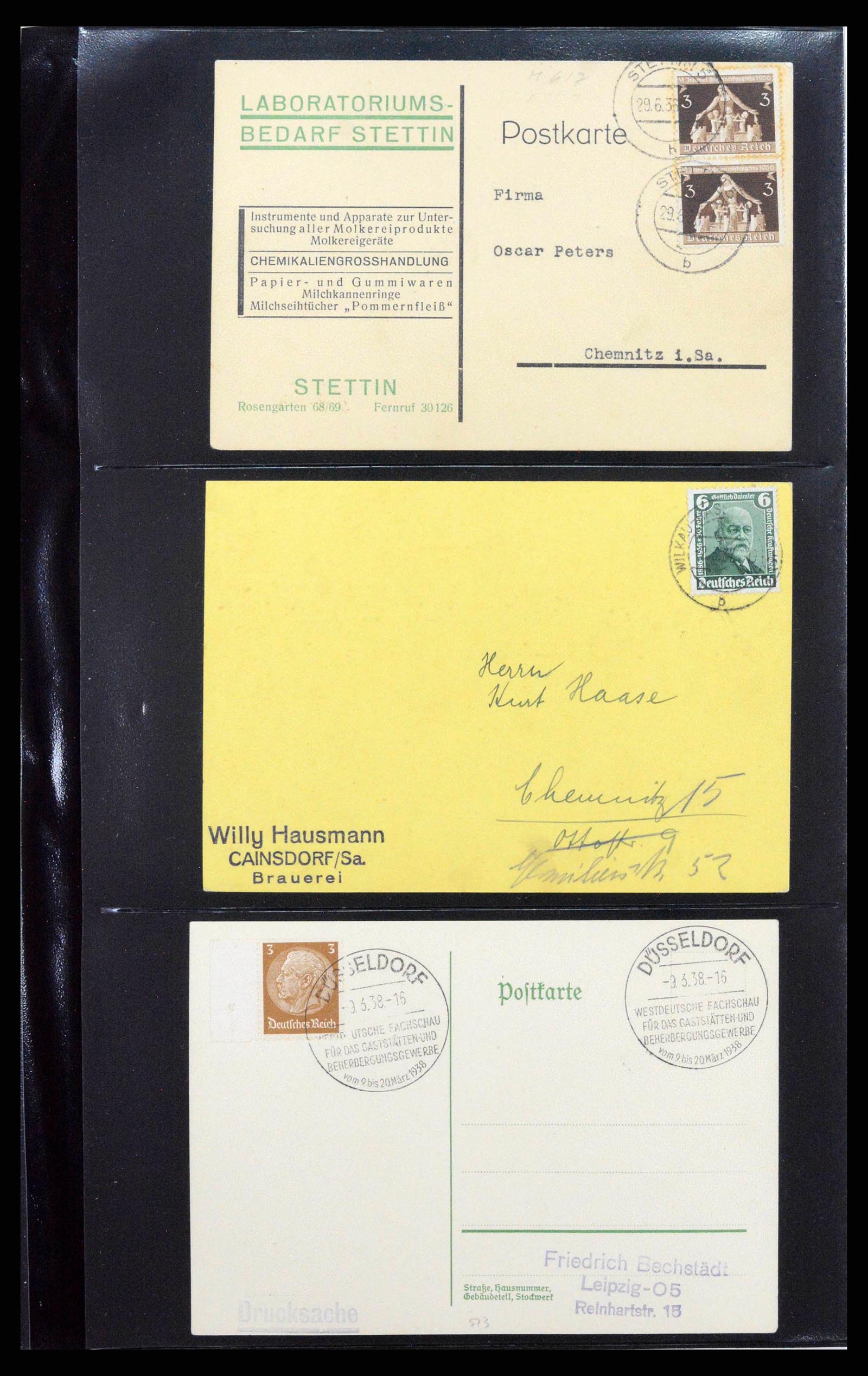 38646 0131 - Stamp collection 38646 Germany covers and cards 1940-1945.