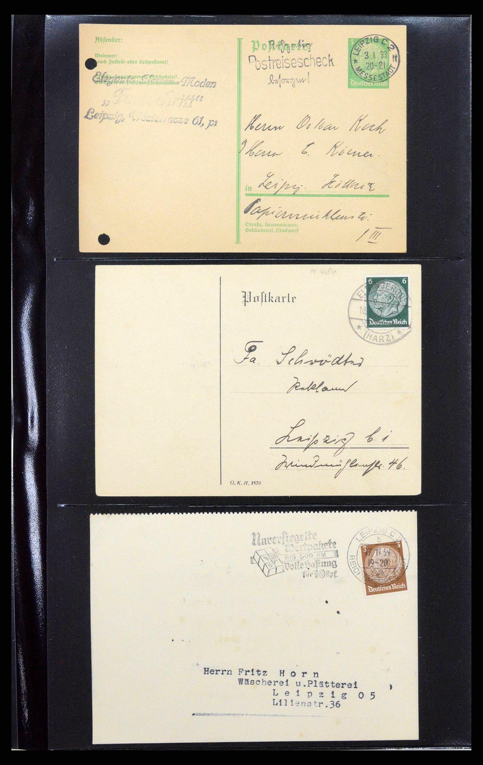 38646 0133 - Stamp collection 38646 Germany covers and cards 1940-1945.