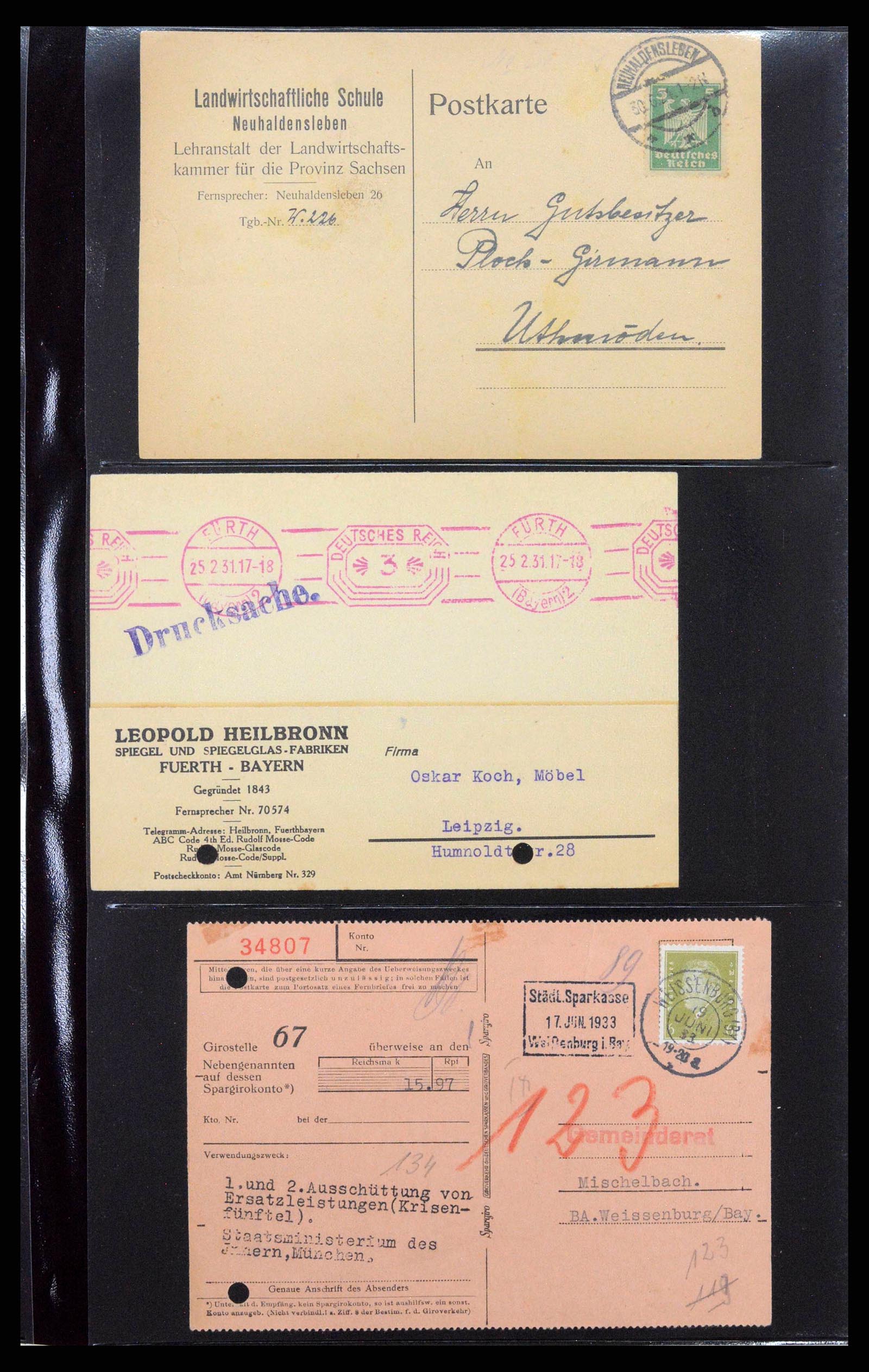 38646 0135 - Postzegelverzameling 38646 Duitsland brieven en kaarten 1940-1945.