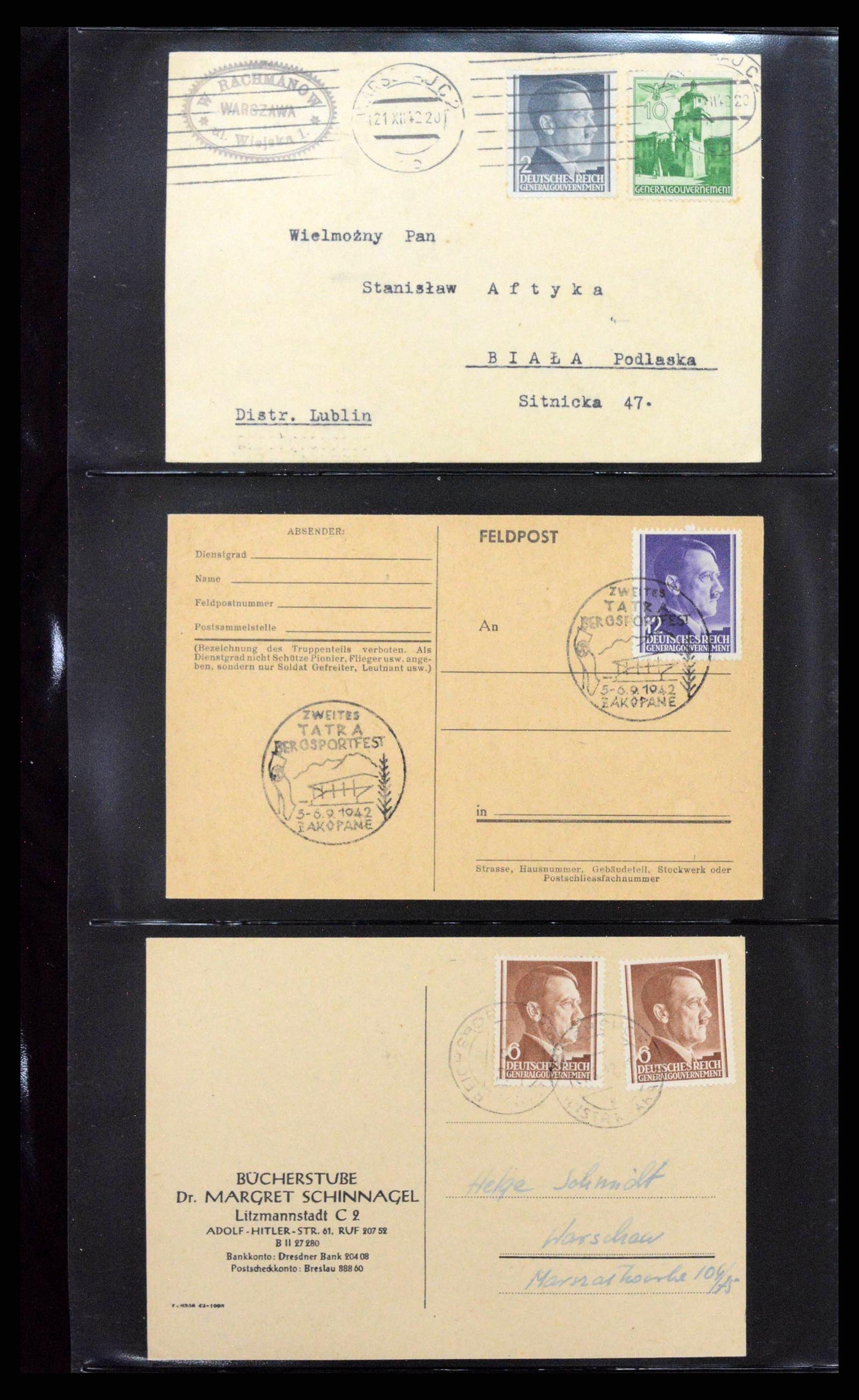38646 0145 - Stamp collection 38646 Germany covers and cards 1940-1945.